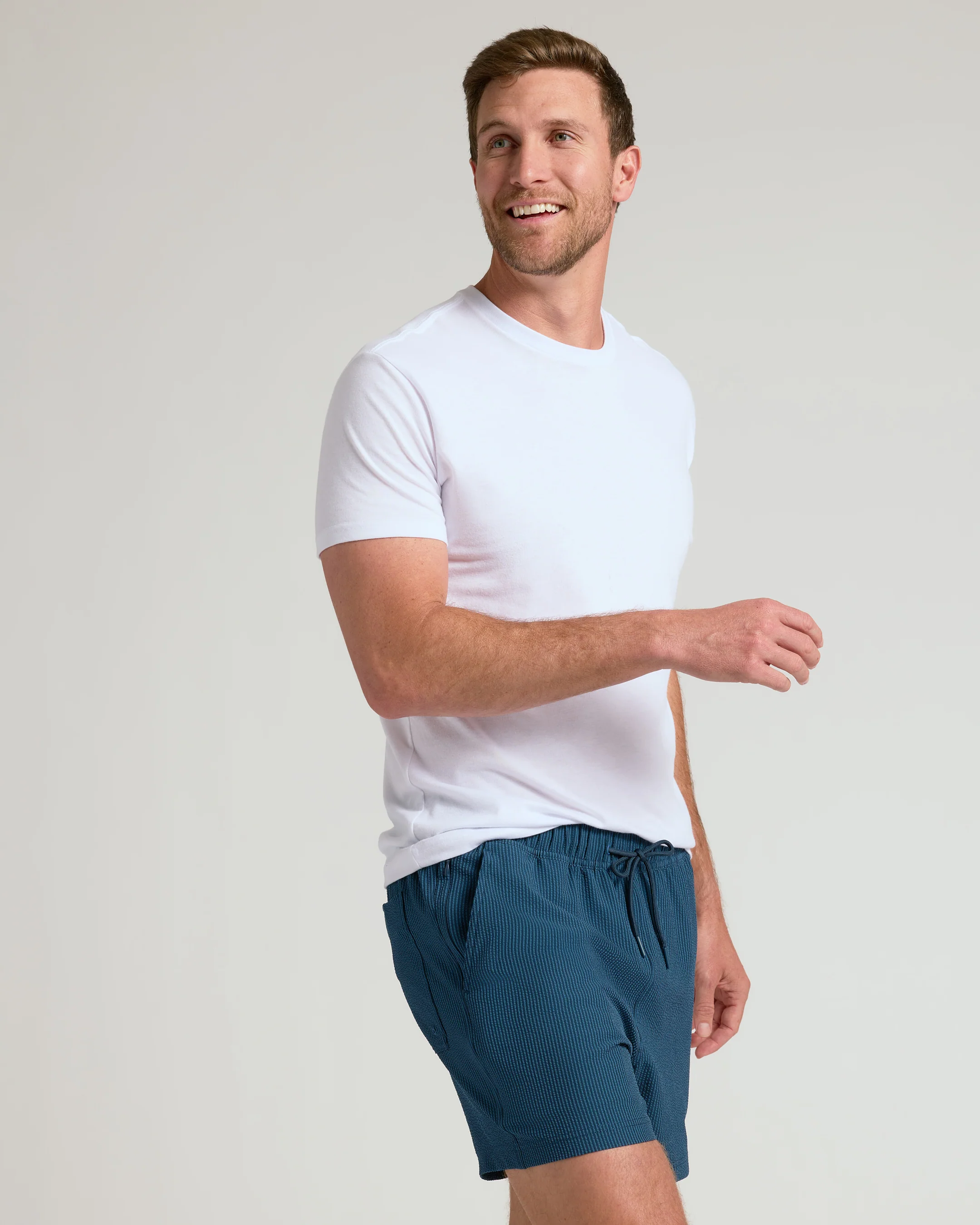 5" Underwater Seersucker Swim Trunks - Image 4
