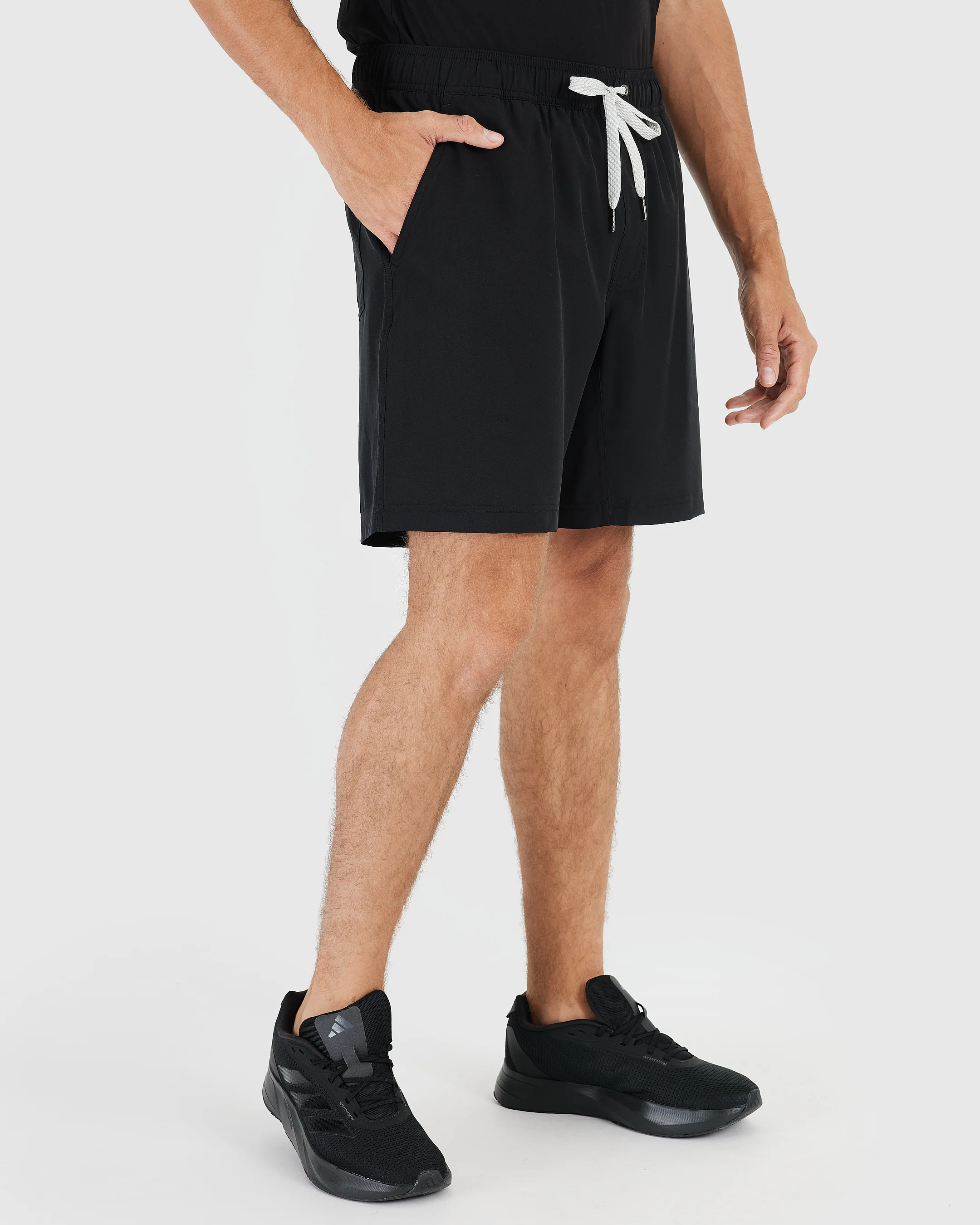 7" All Black Active Quick Dry Shorts 3-Pack - Image 6