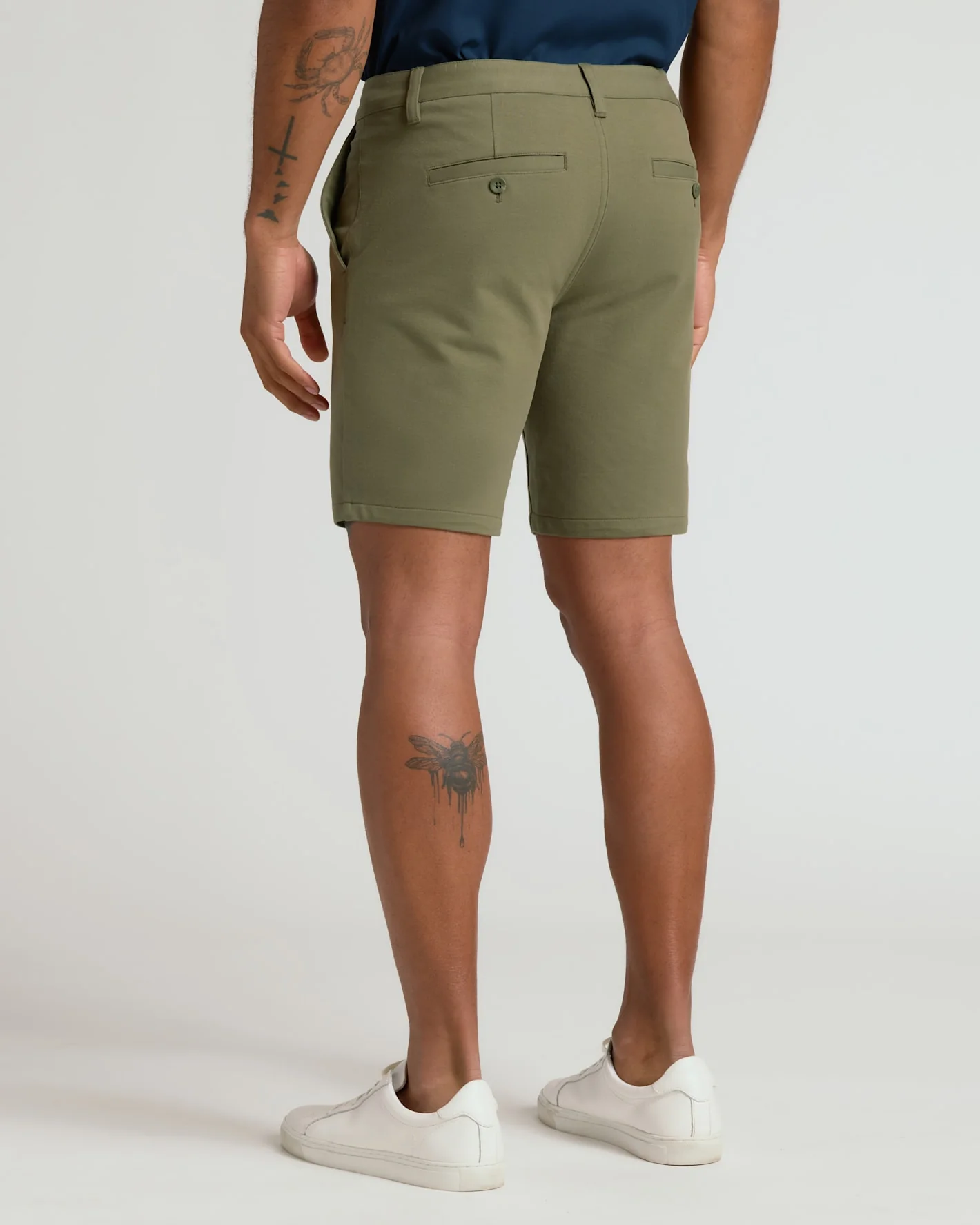 7 Military Green Classic Chino Shorts - Image 4