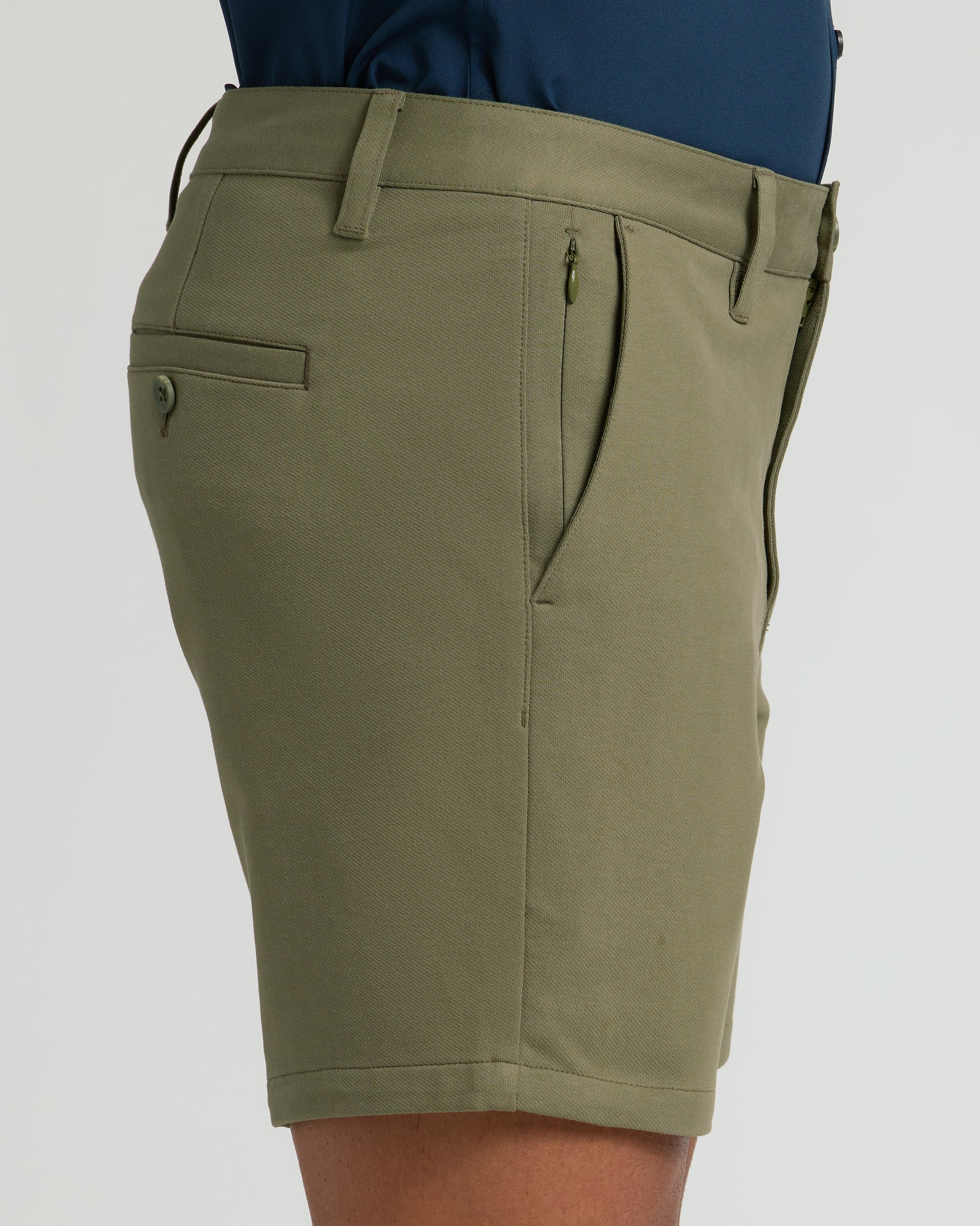 7 Military Green Classic Chino Shorts - Image 6