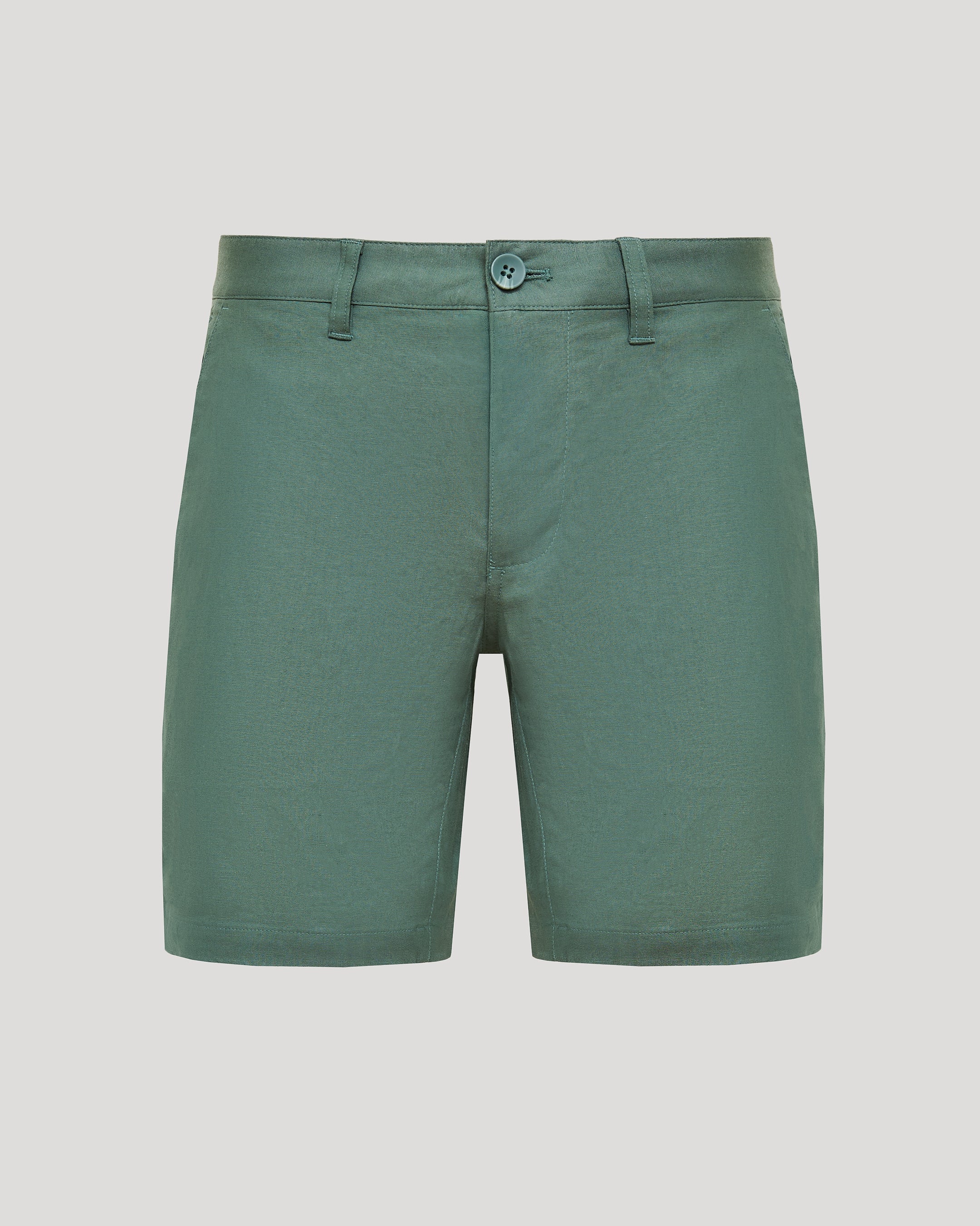 7" Moss Linen Shorts - Image 2