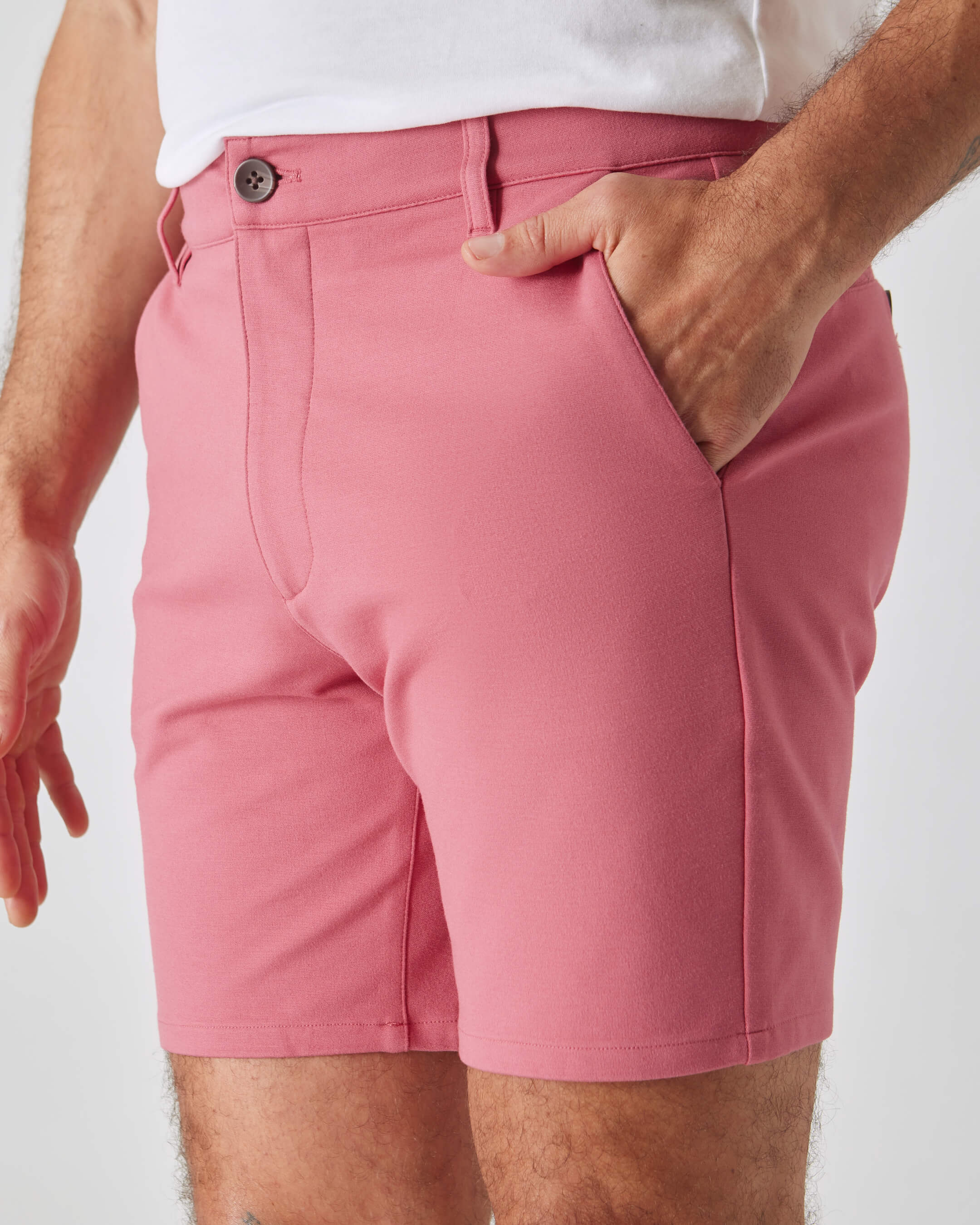 7" Rosewood Comfort Knit Chino Shorts - Image 6