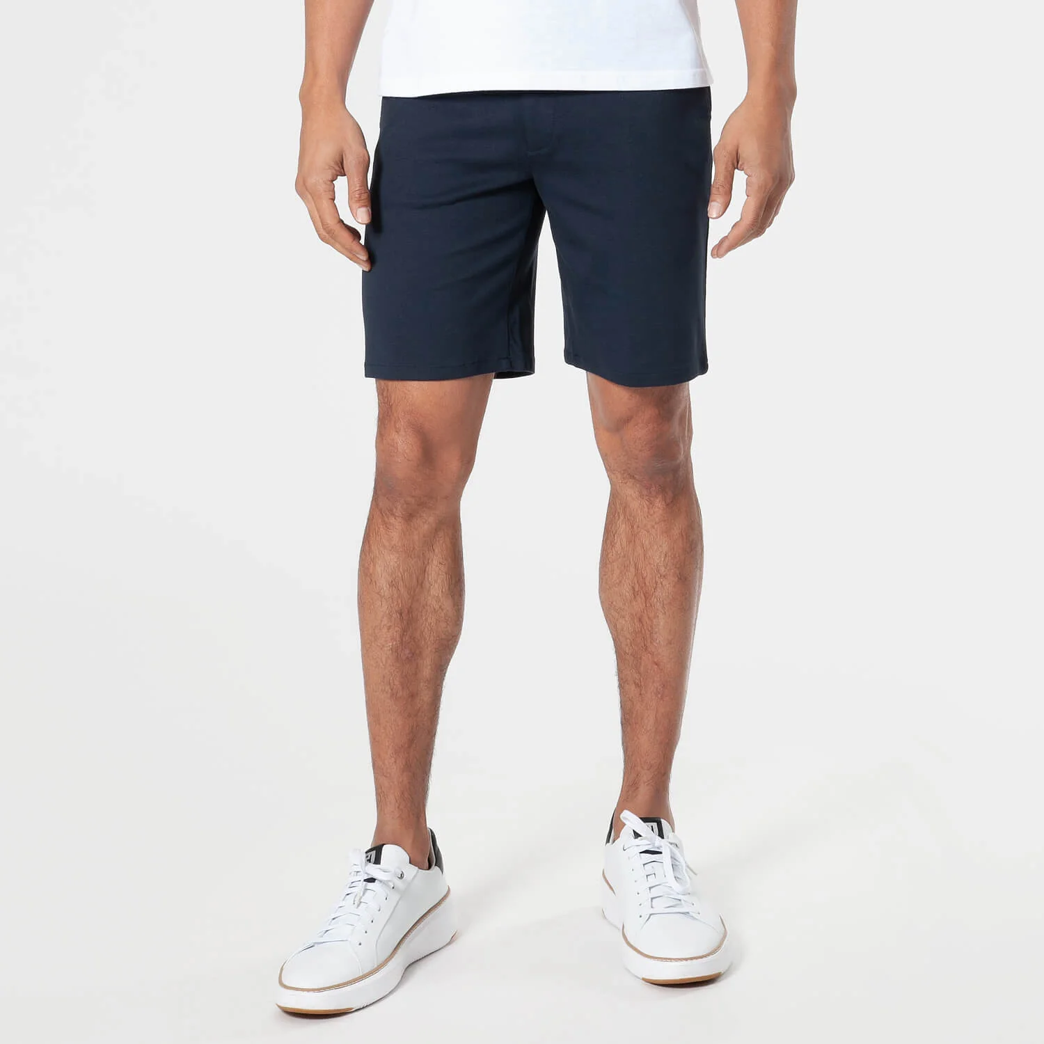 9" Khaki & Navy Comfort Knit Chino Shorts 2-Pack - Image 2