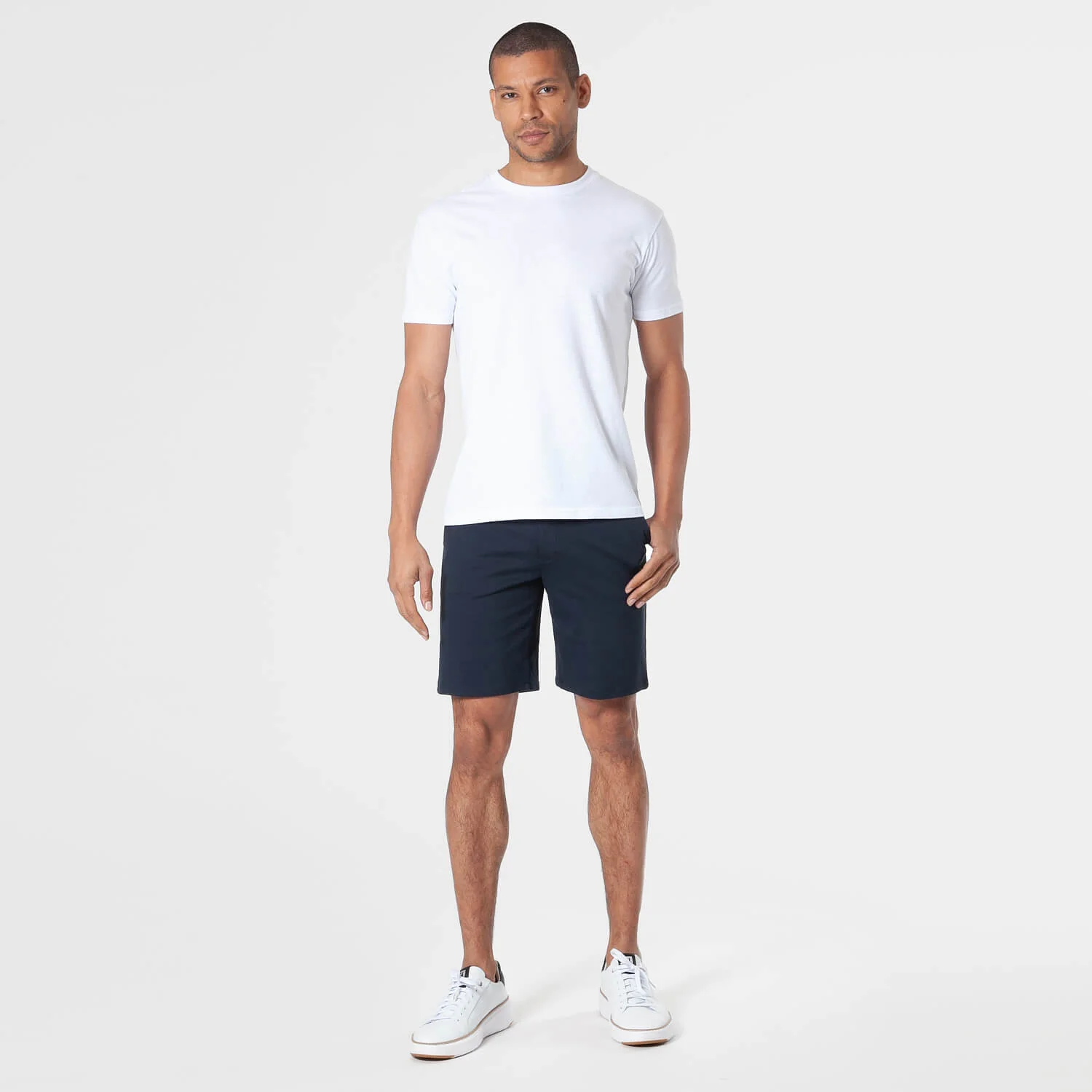 9" Khaki & Navy Comfort Knit Chino Shorts 2-Pack - Image 4