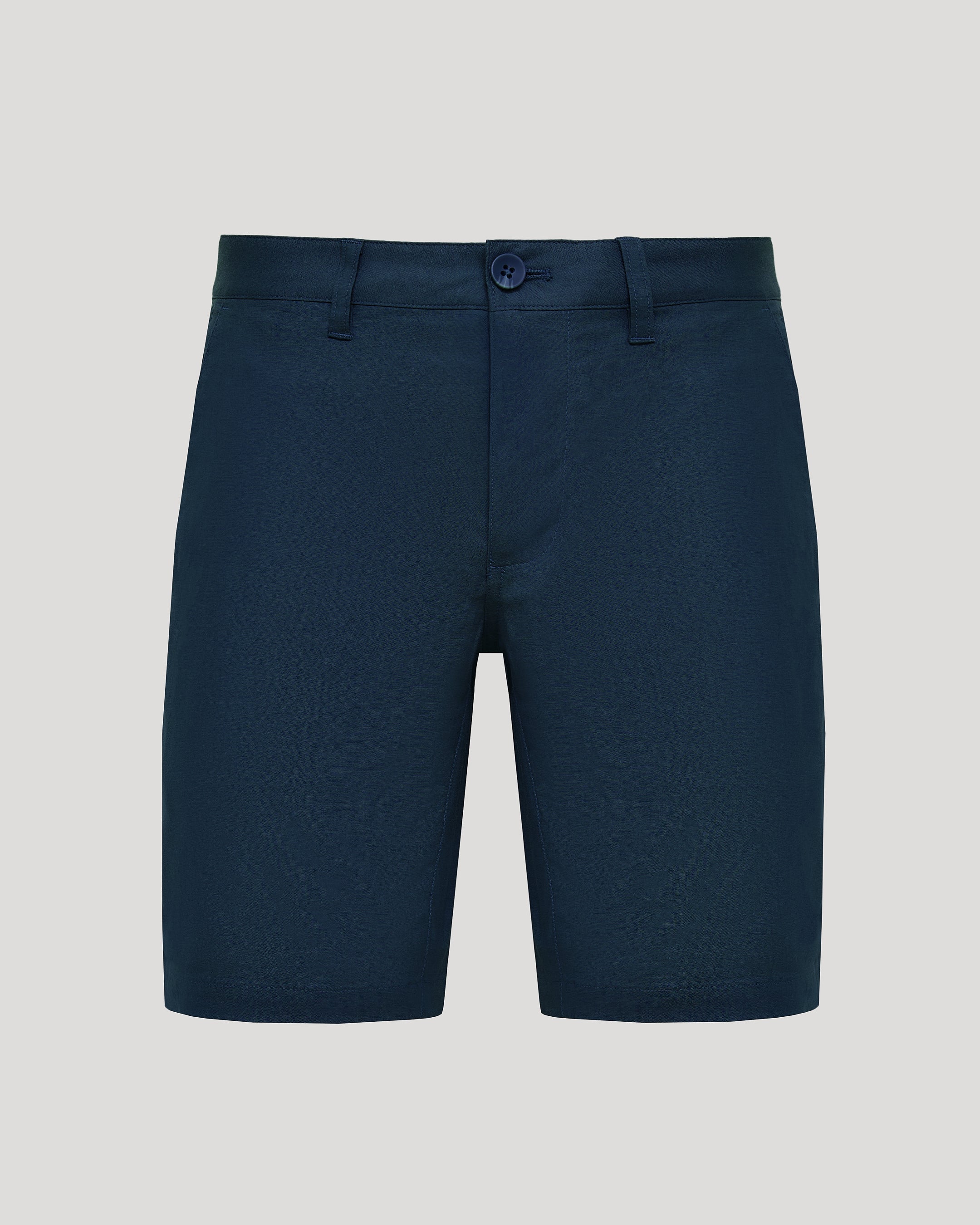 9" Navy Linen Shorts - Image 2