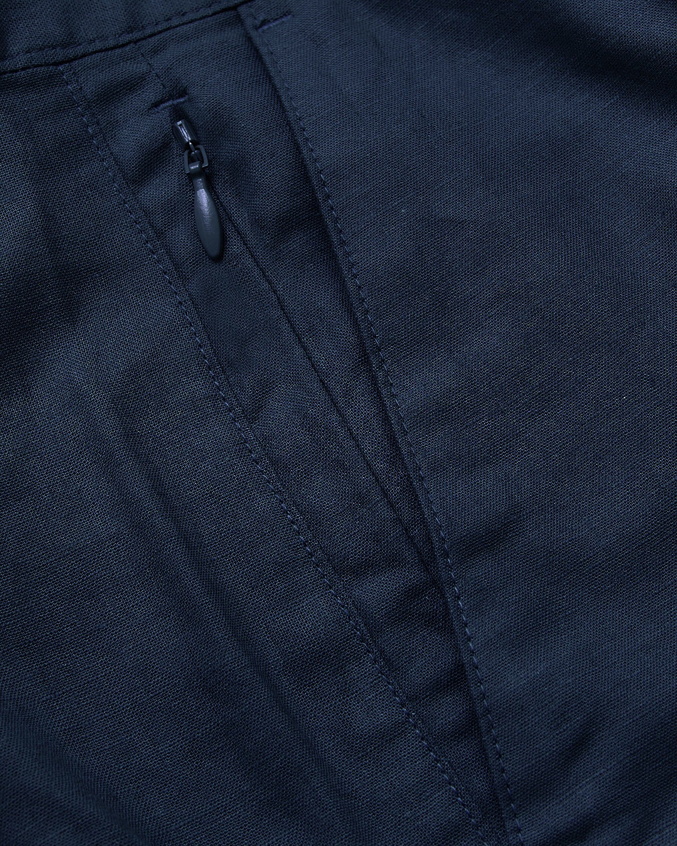 9" Navy Linen Shorts - Image 8
