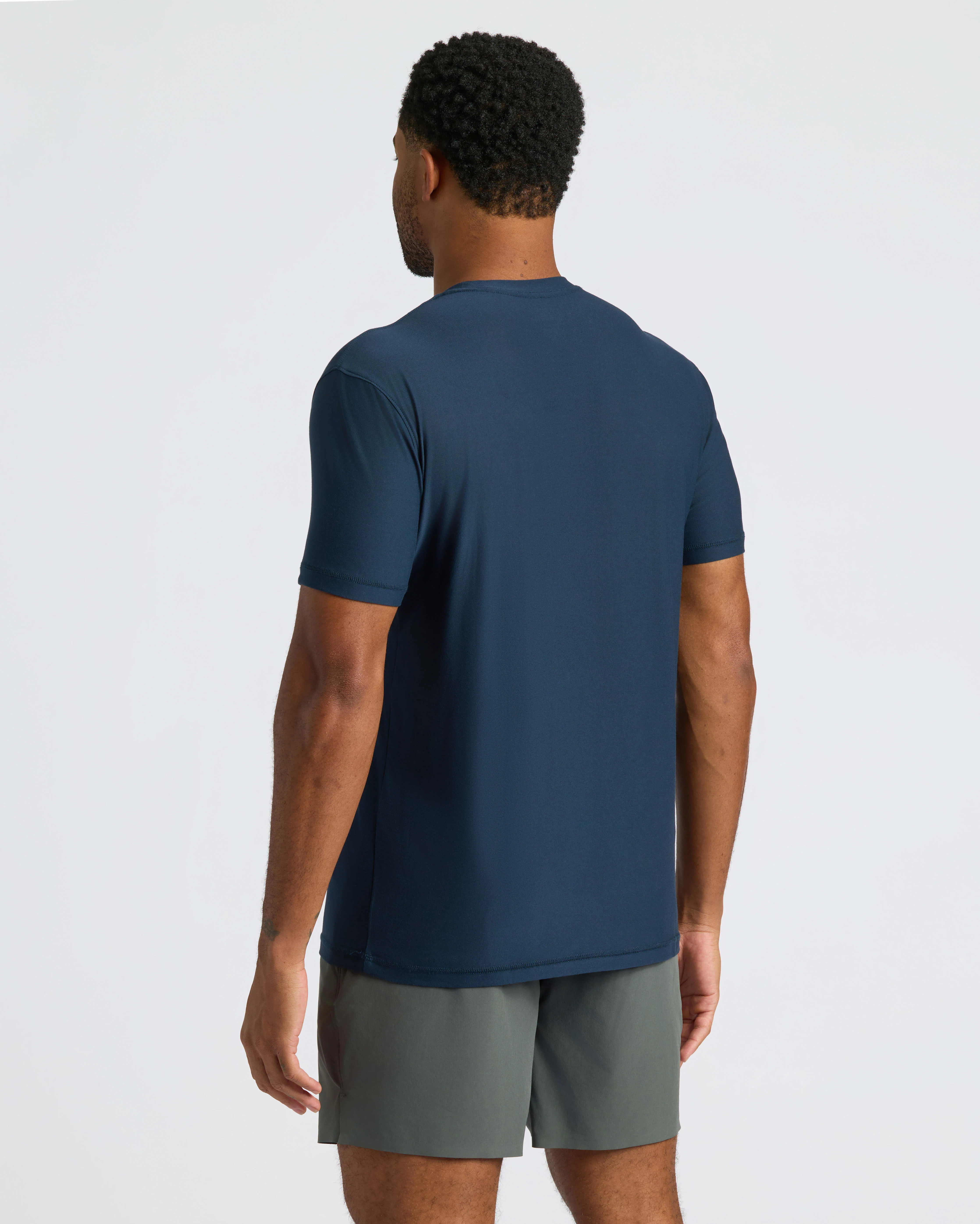 Navy Active Crew Neck Tee - Image 5