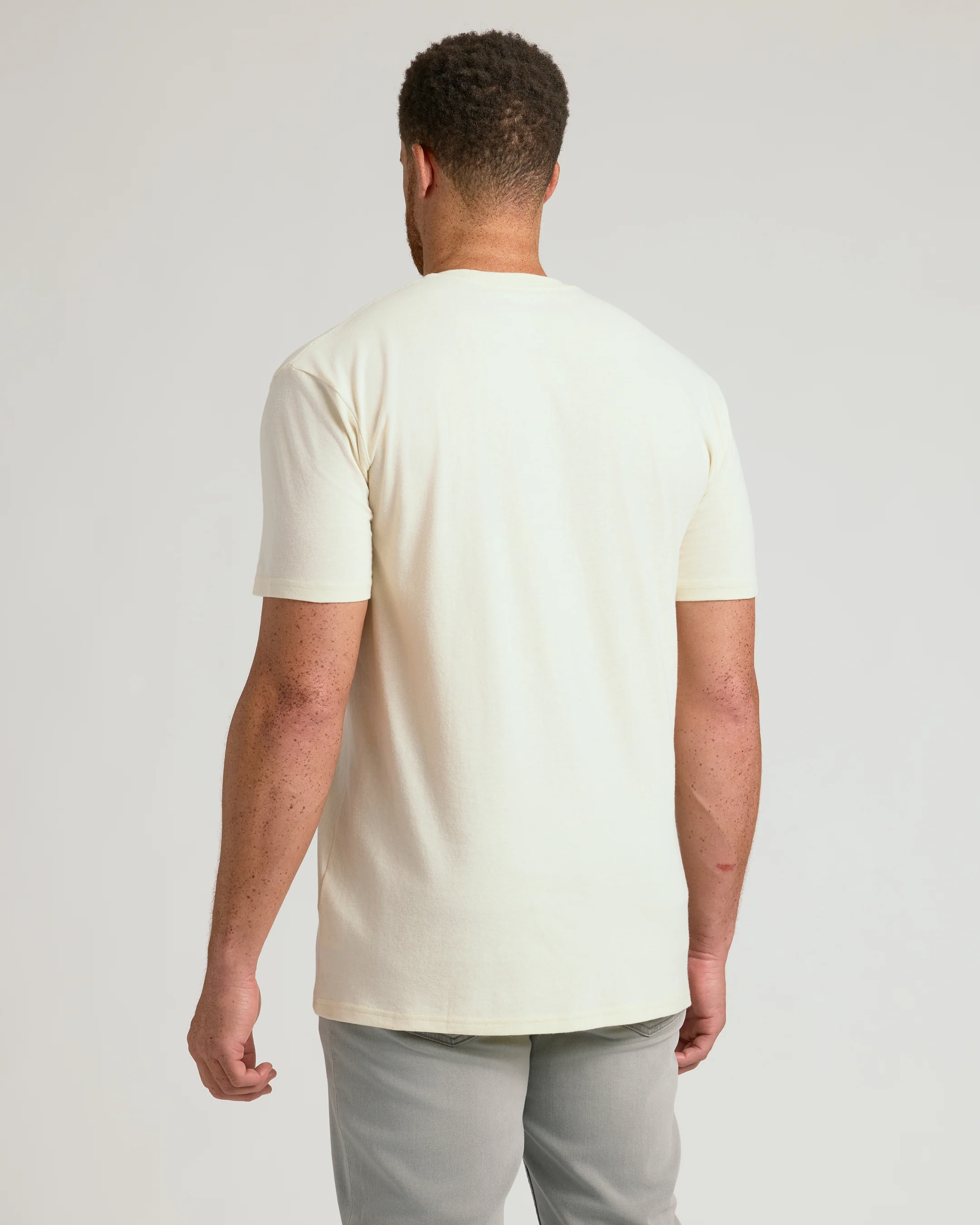 Alabaster Tall Straight Hem Crew Neck T-Shirt - Image 3