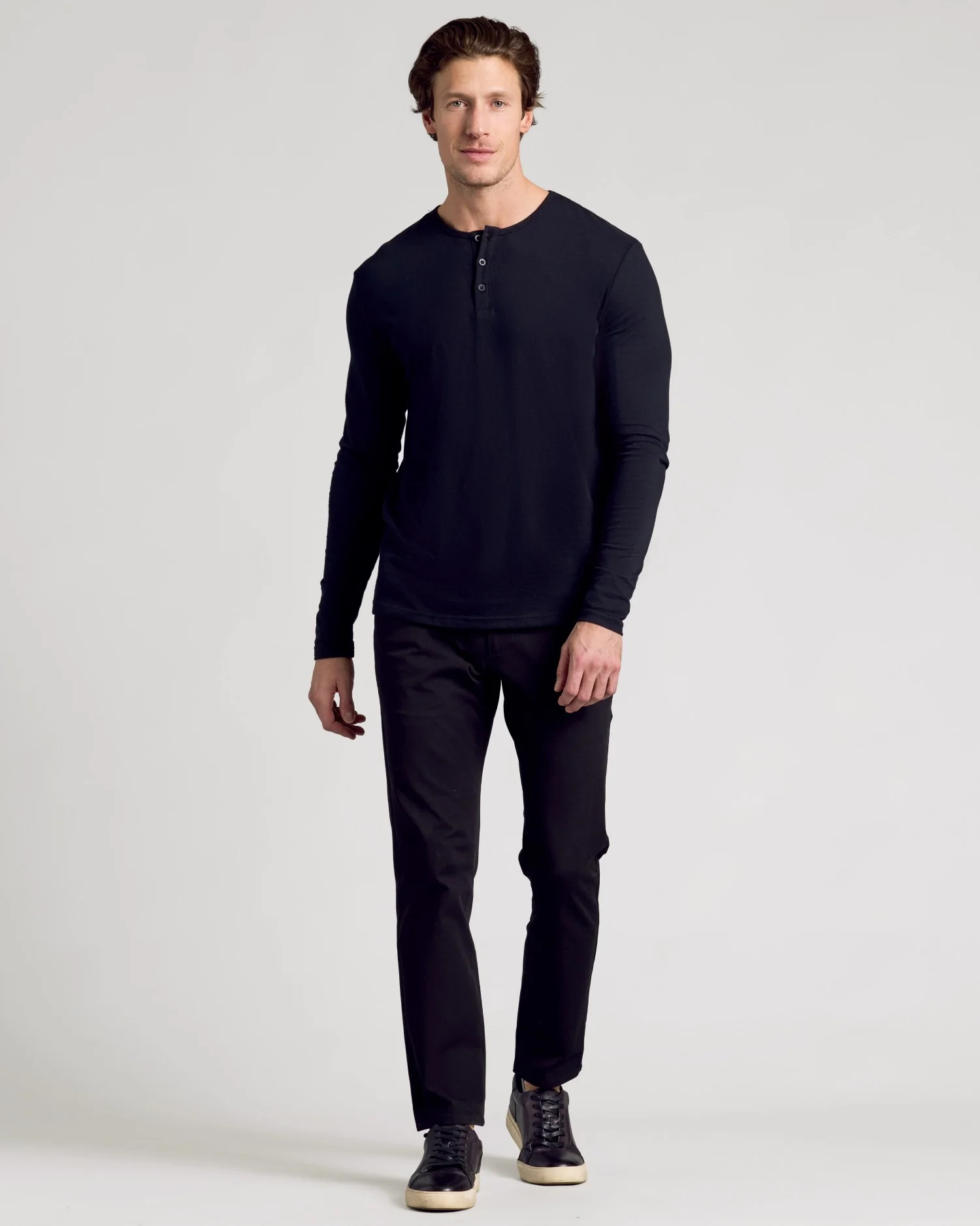 All Black Classic Henley 3-Pack - Image 4