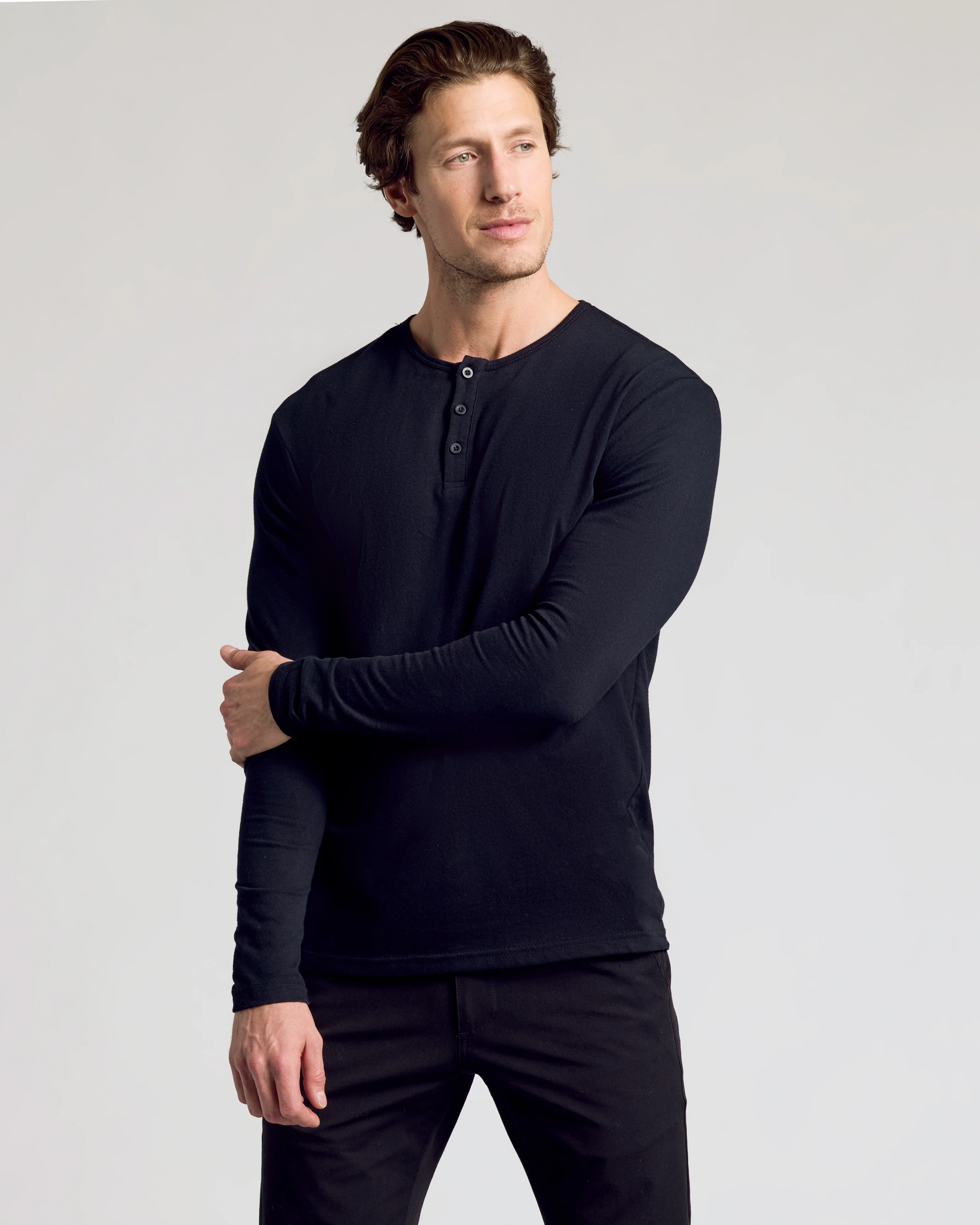 All Black Classic Henley 3-Pack - Image 5