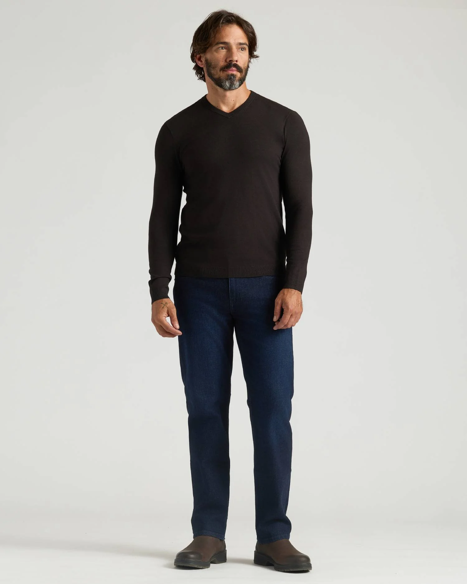 All Black Dressy V-Neck Sweater 3-Pack - Image 3