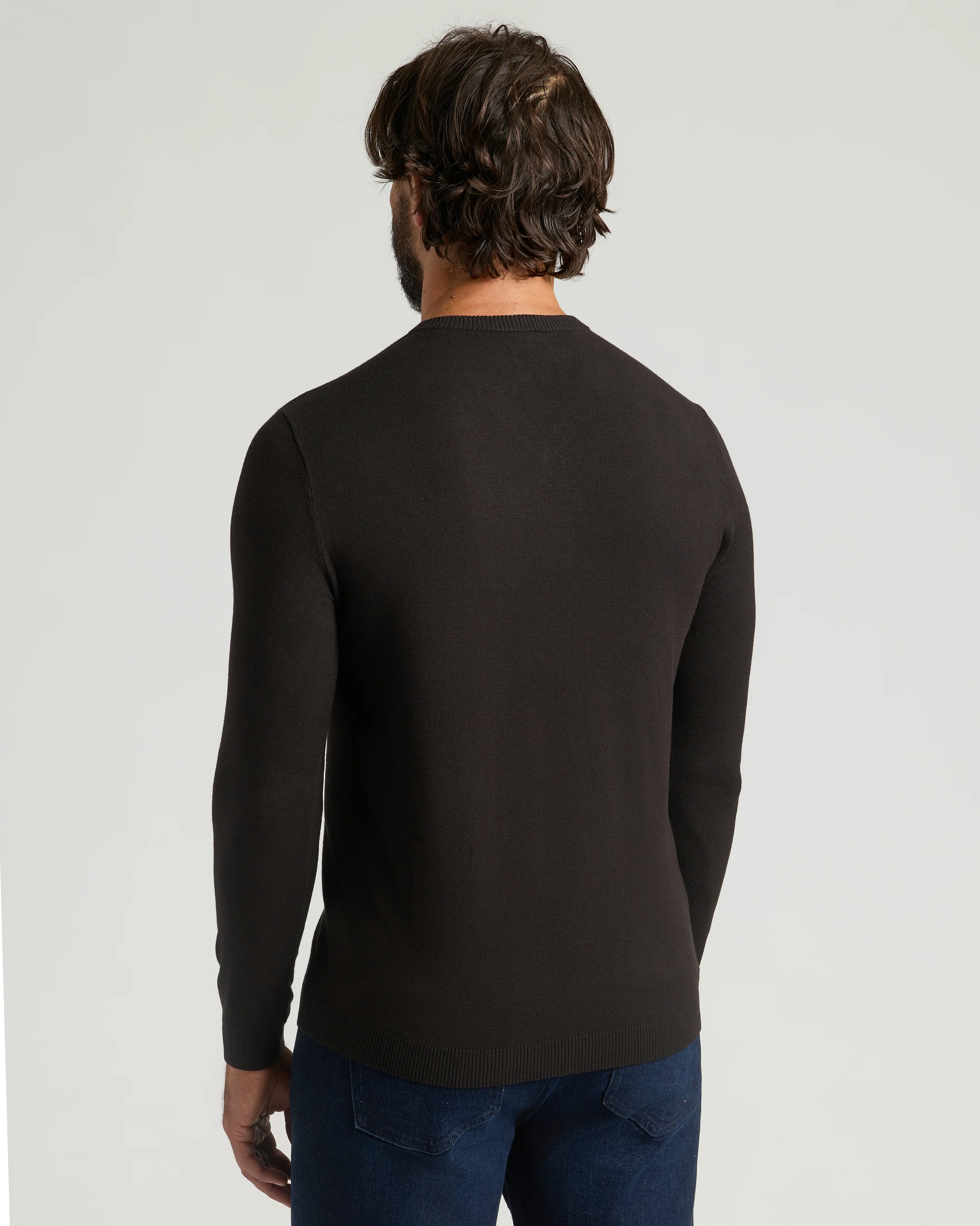 Black Dressy V-Neck Sweater - Image 3