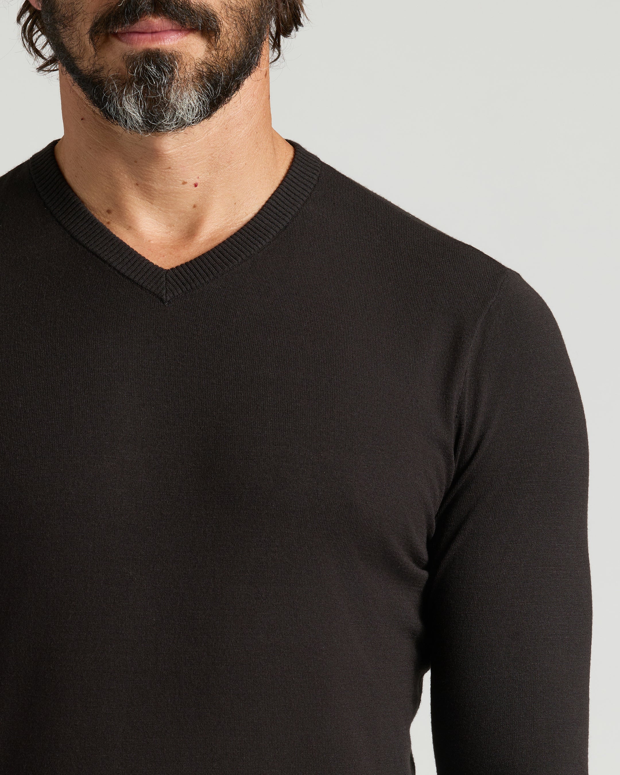 Black Dressy V-Neck Sweater - Image 6