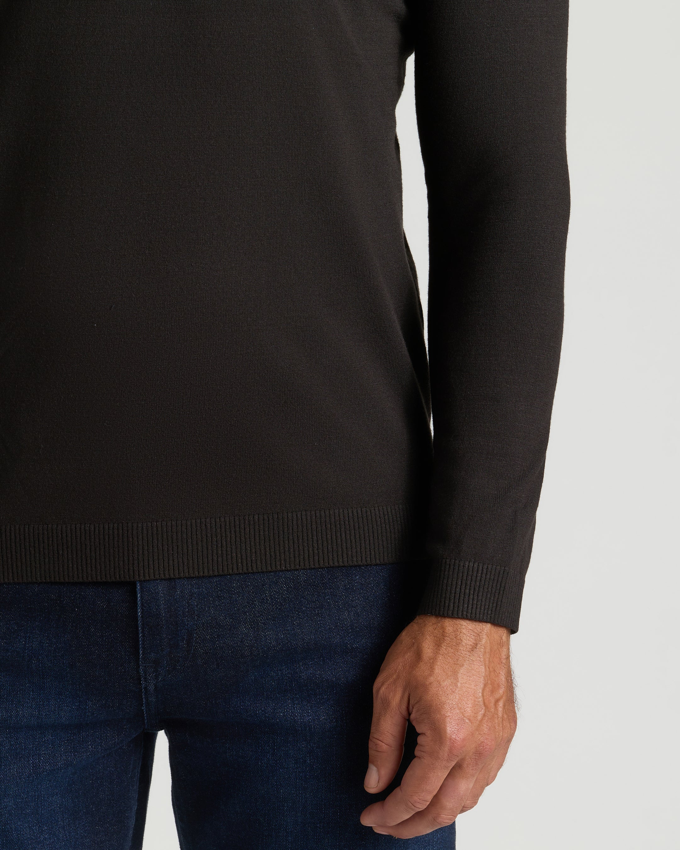 Black Dressy V-Neck Sweater - Image 7