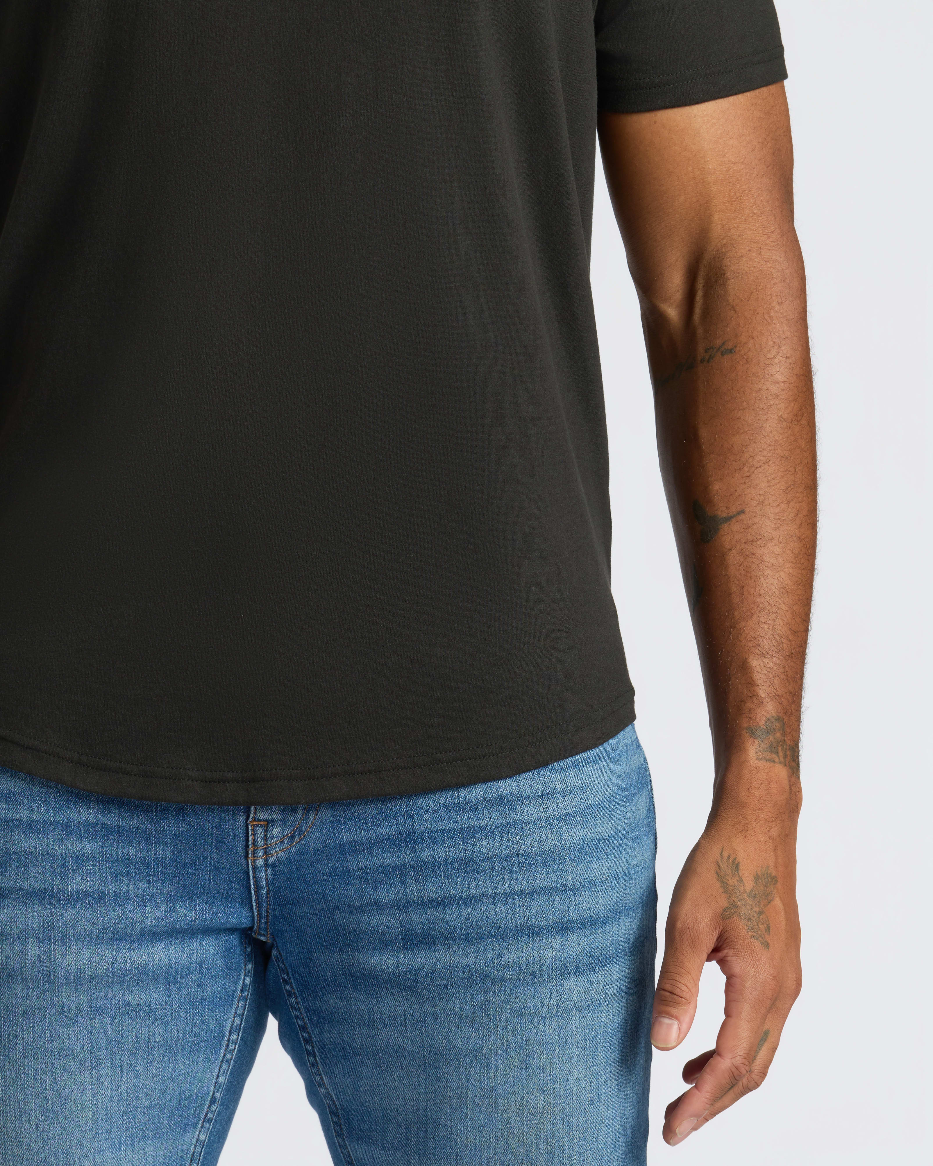 Black Curved Hem Classic Crew Neck 6-Pack - Image 10