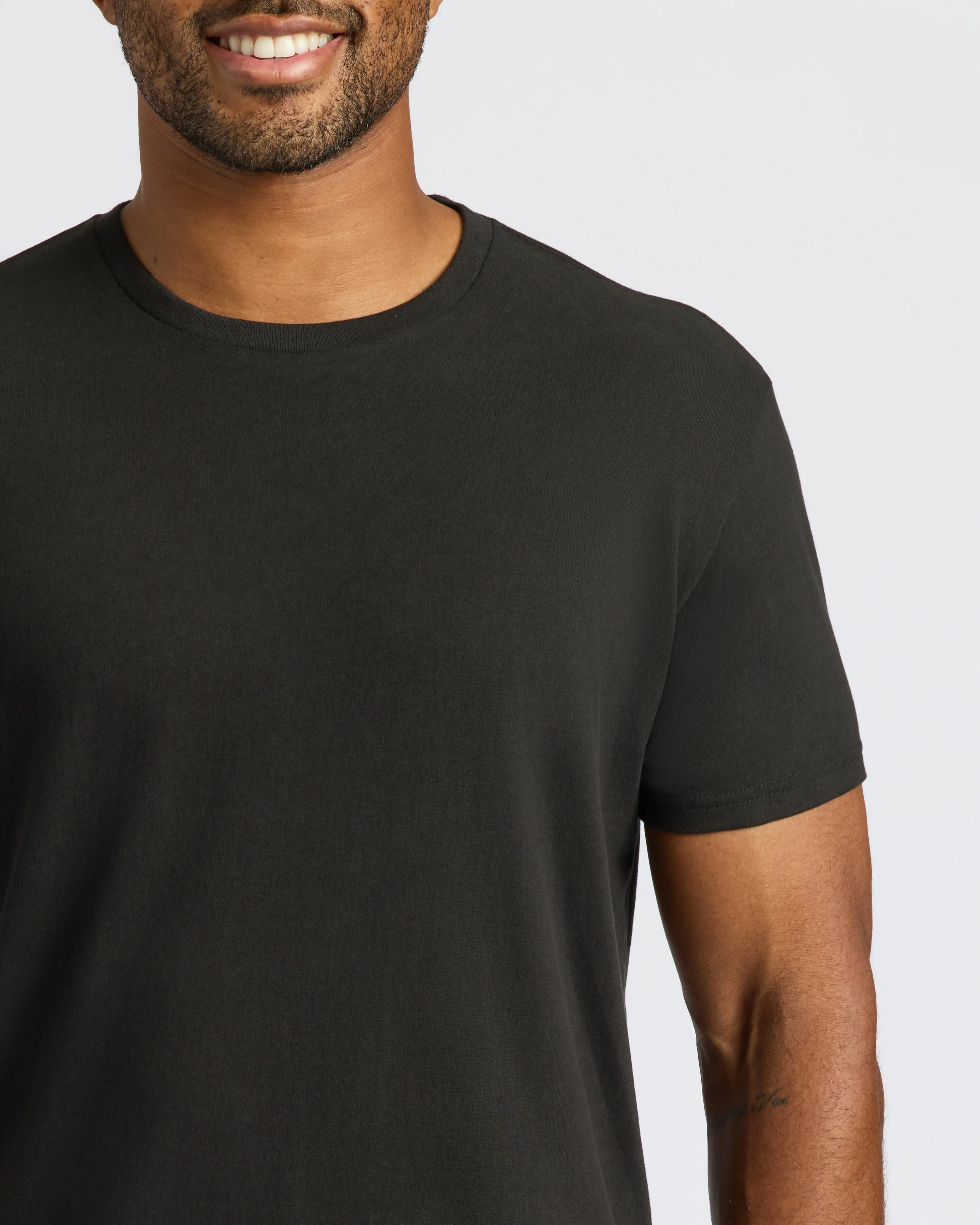 Black Curved Hem Classic Crew Neck 6-Pack - Image 11
