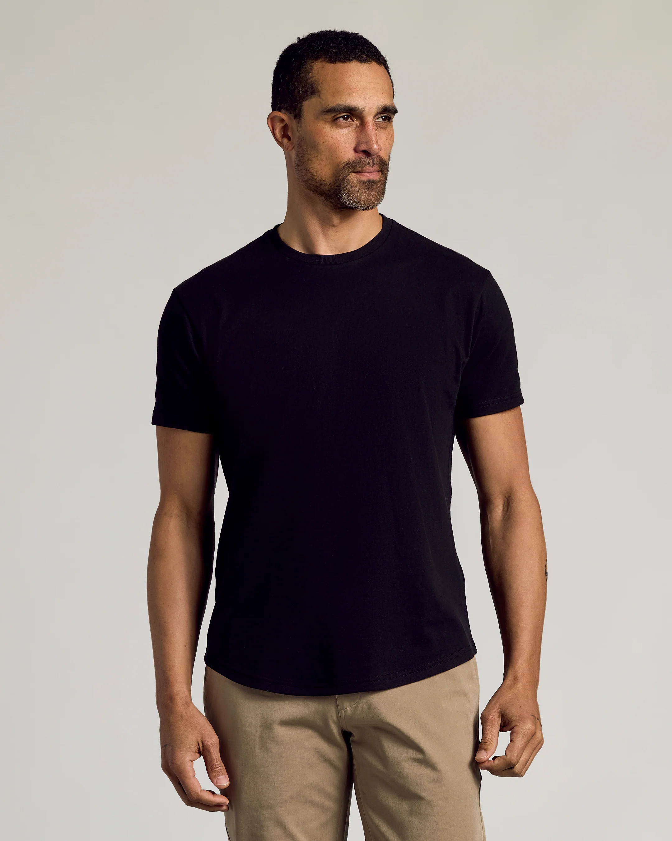 Black Curved Hem Classic Crew Neck 6-Pack - Image 2