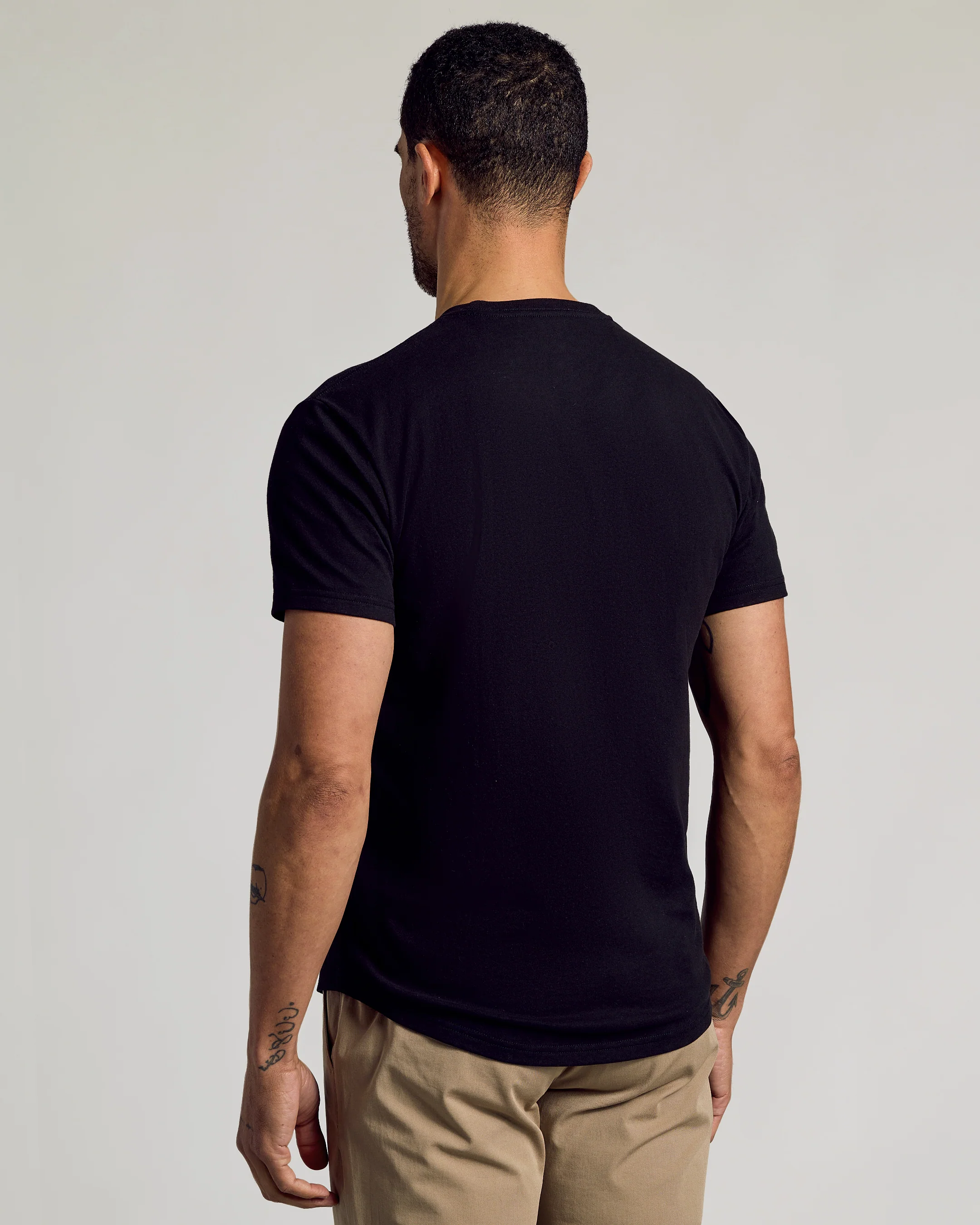 Black Curved Hem Classic Crew Neck 6-Pack - Image 4