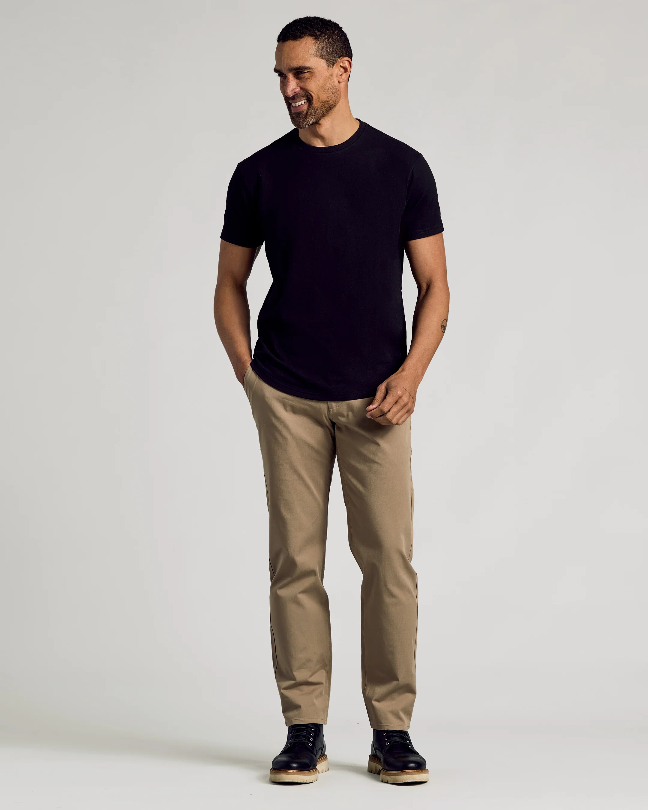 Black Curved Hem Classic Crew Neck 6-Pack - Image 7
