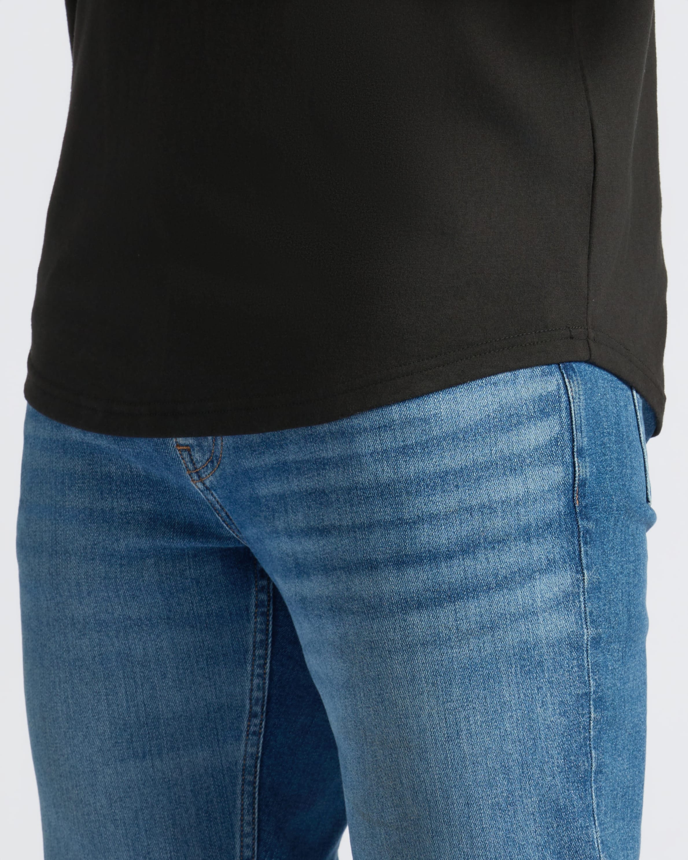 Black Curved Hem Classic Crew Neck 6-Pack - Image 9