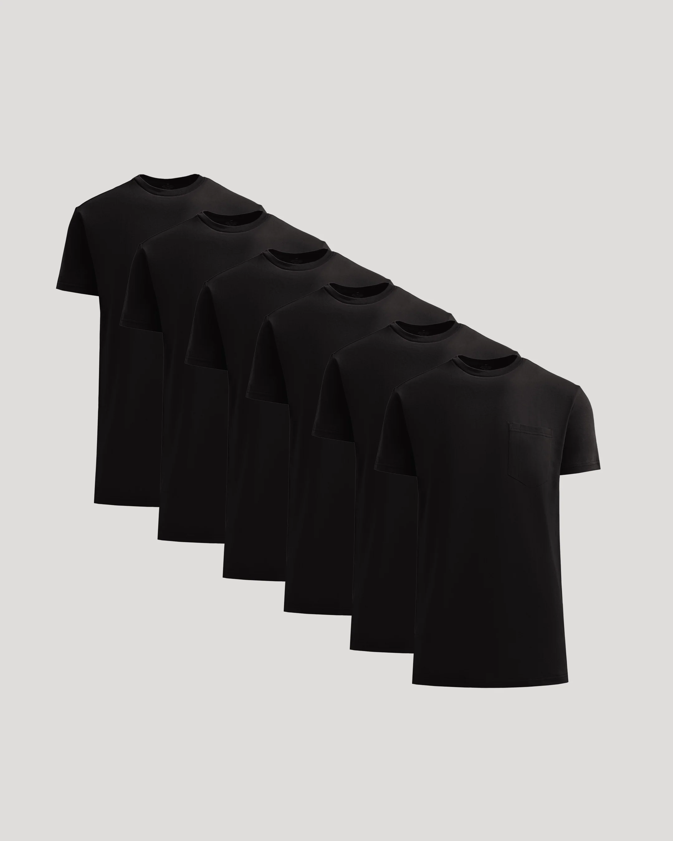 All Black Tall Heavyweight Pocket Crew 6-Pack
