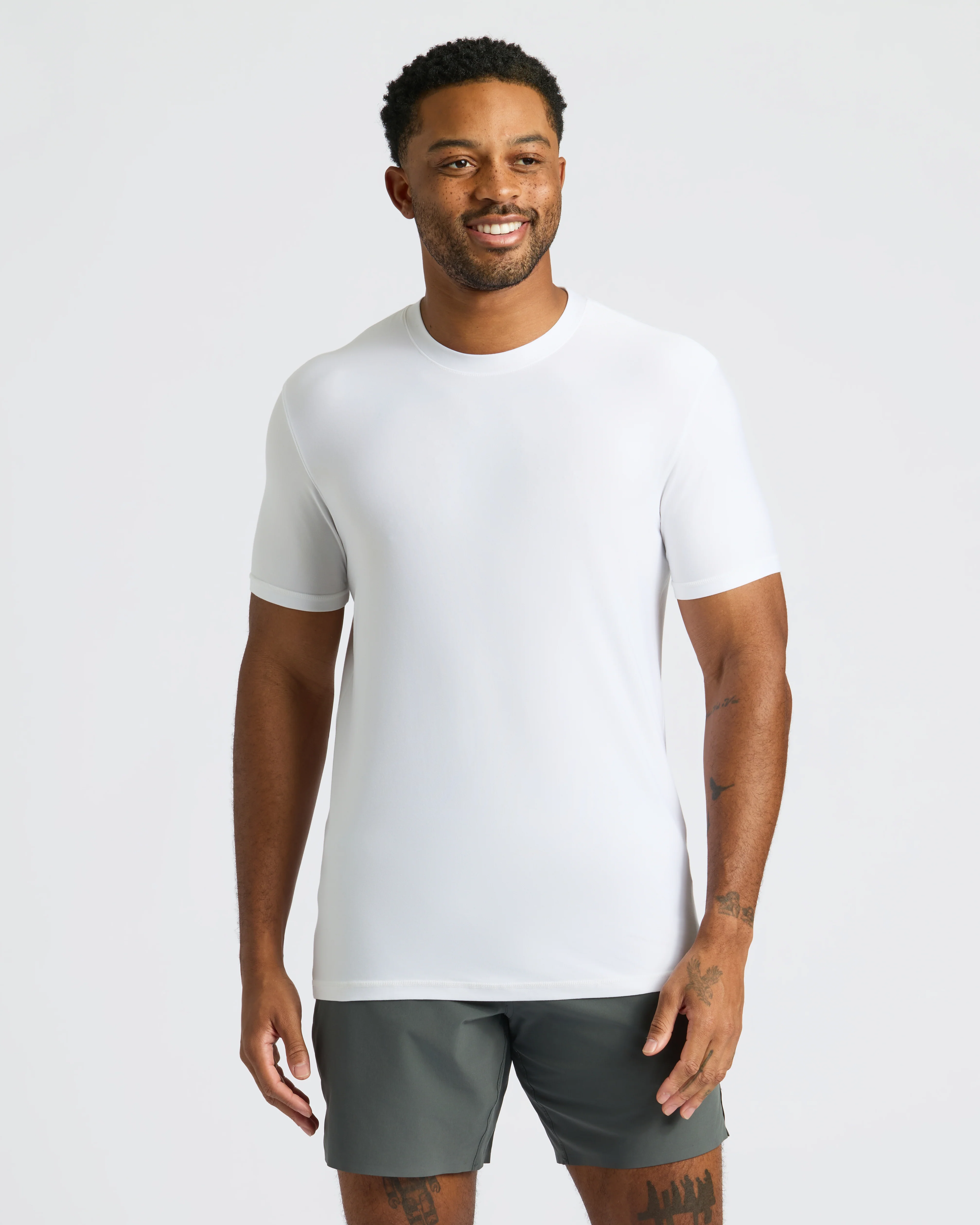 All White Active Crew Neck 3-Pack - Image 2