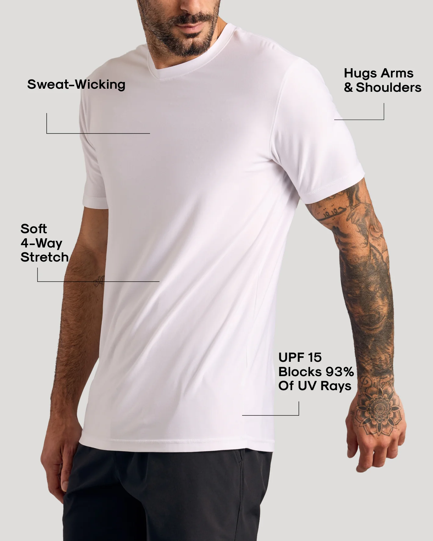 All White Active Crew Neck 3-Pack - Image 3