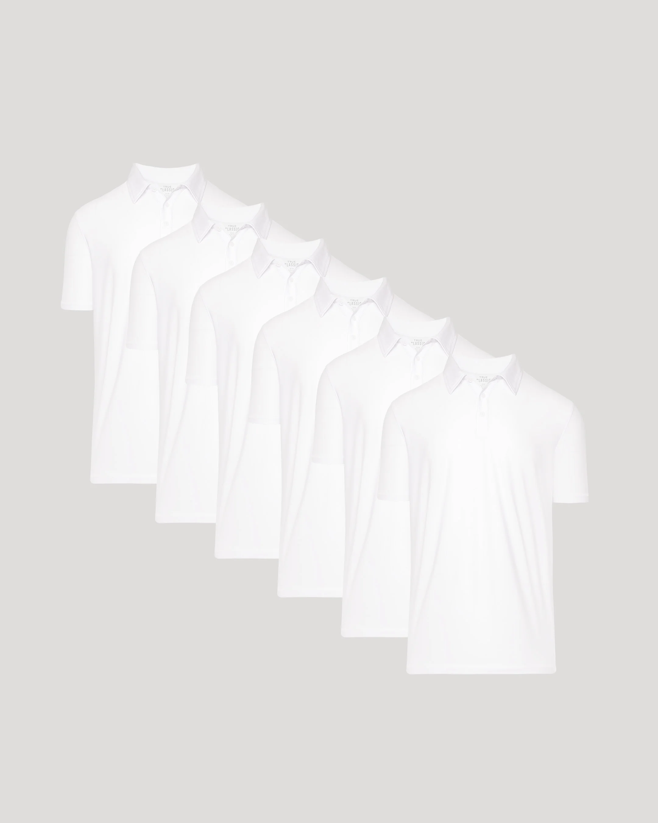 All White Active Polo 6-Pack