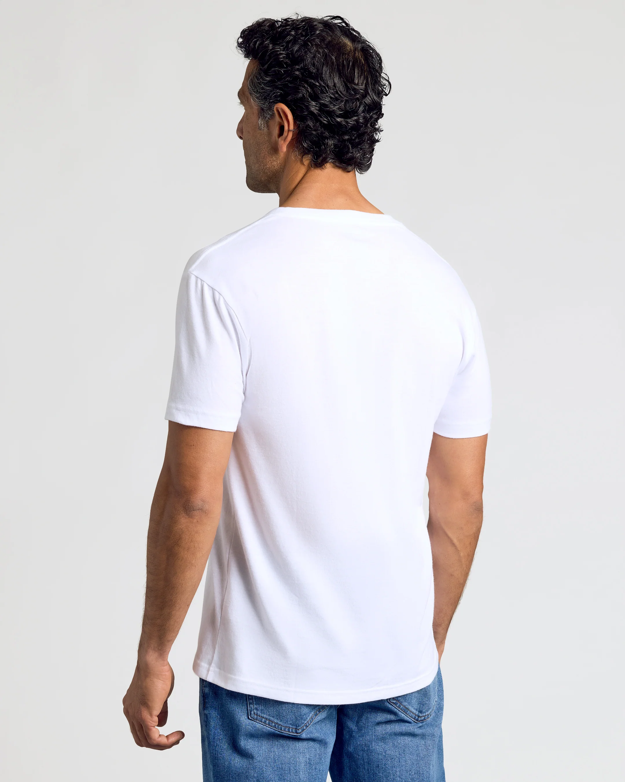 All White Classic V-Neck 10-Pack - Image 3