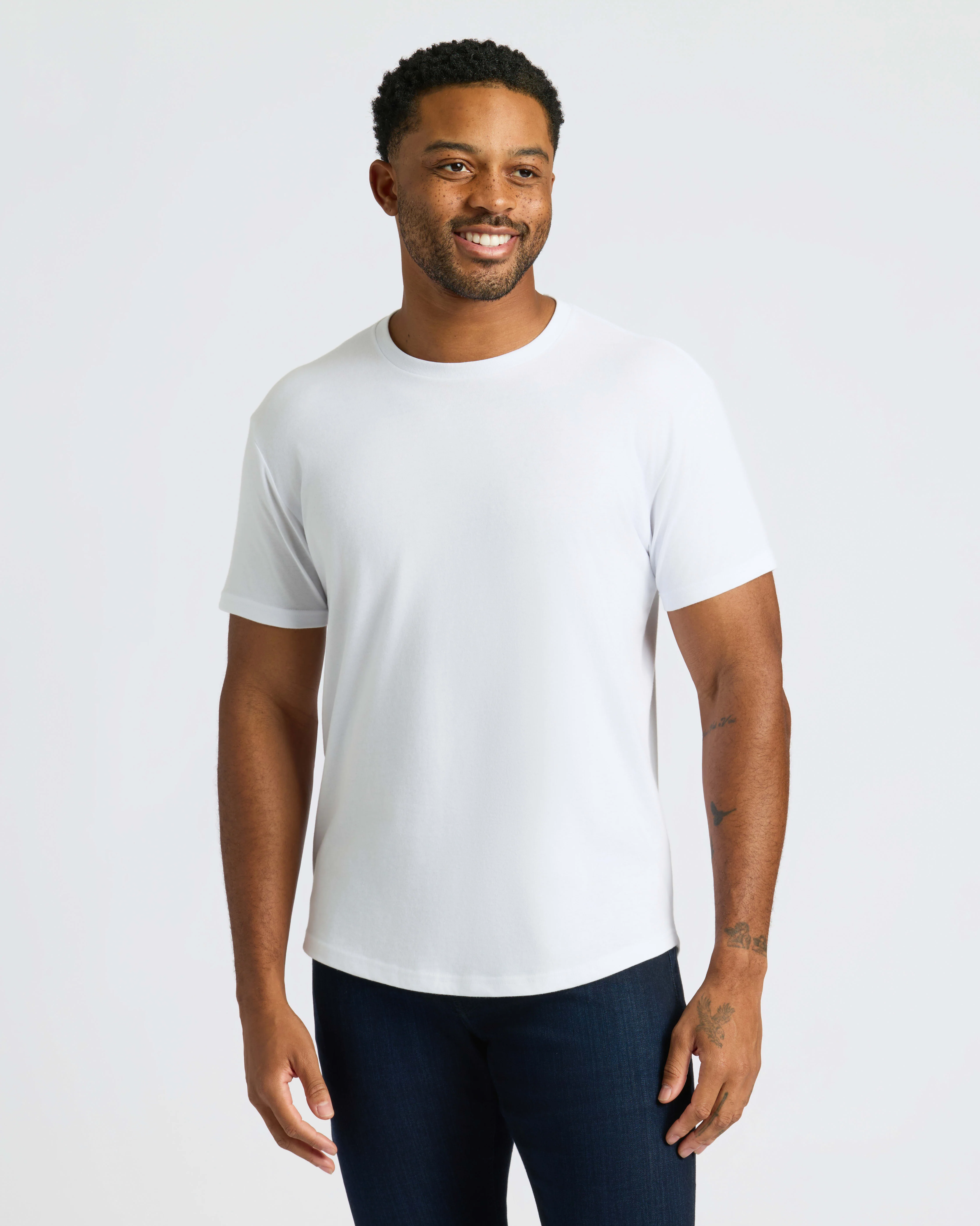White Curved Hem Classic Crew Neck 6-Pack - Image 13
