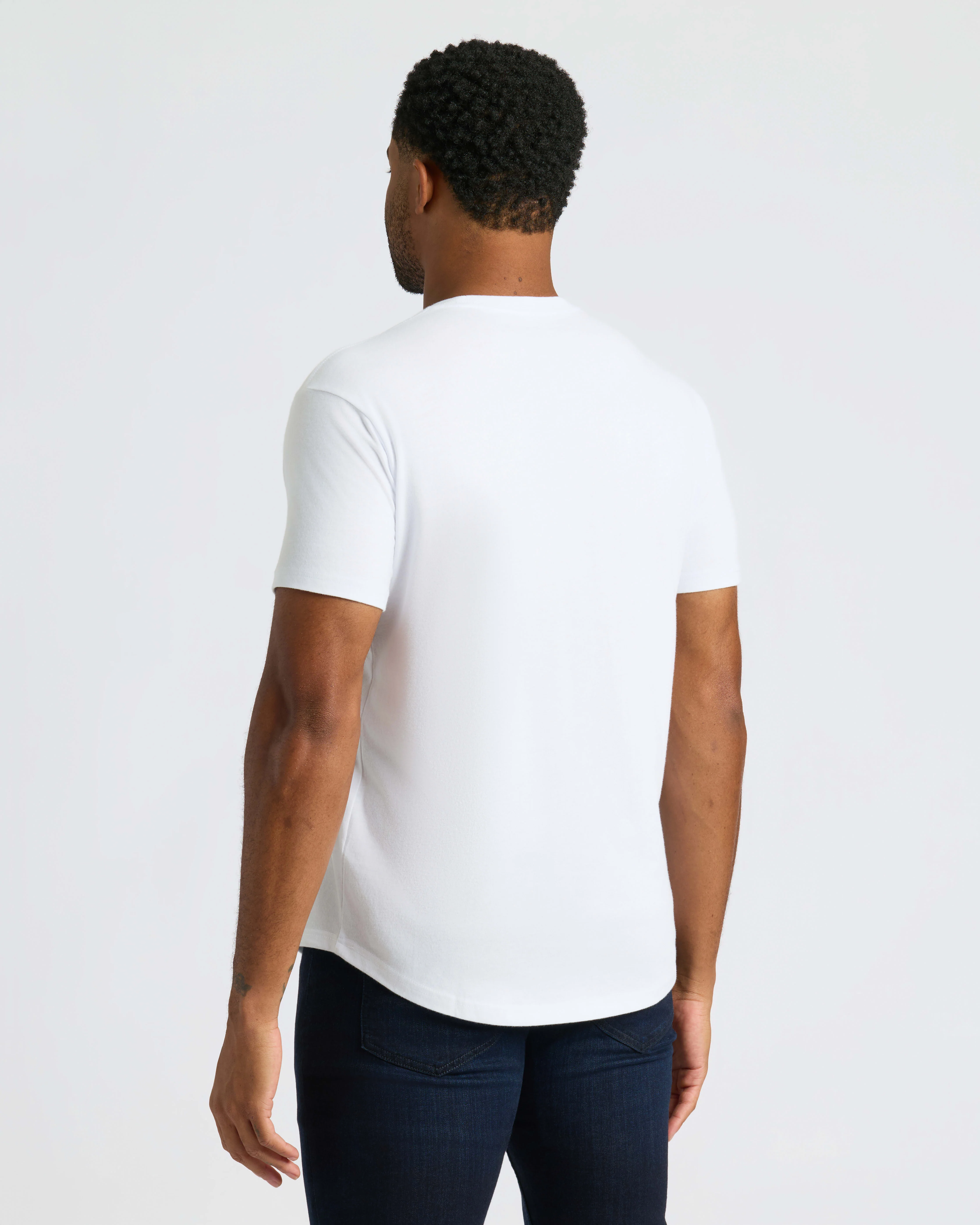 White Curved Hem Classic Crew Neck 6-Pack - Image 8