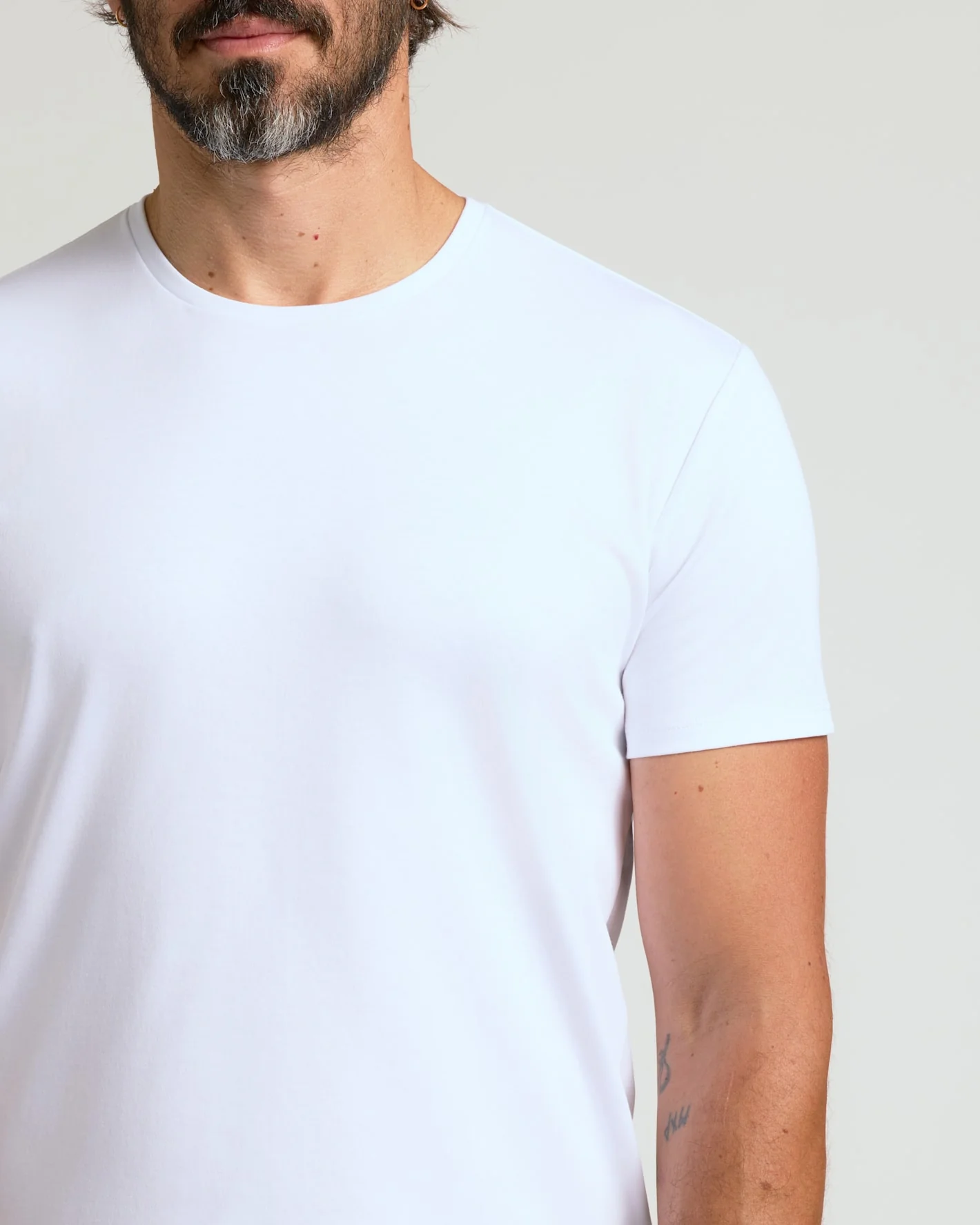 Pima Cotton Blend Curved Hem Crew 4-Pack - Image 6