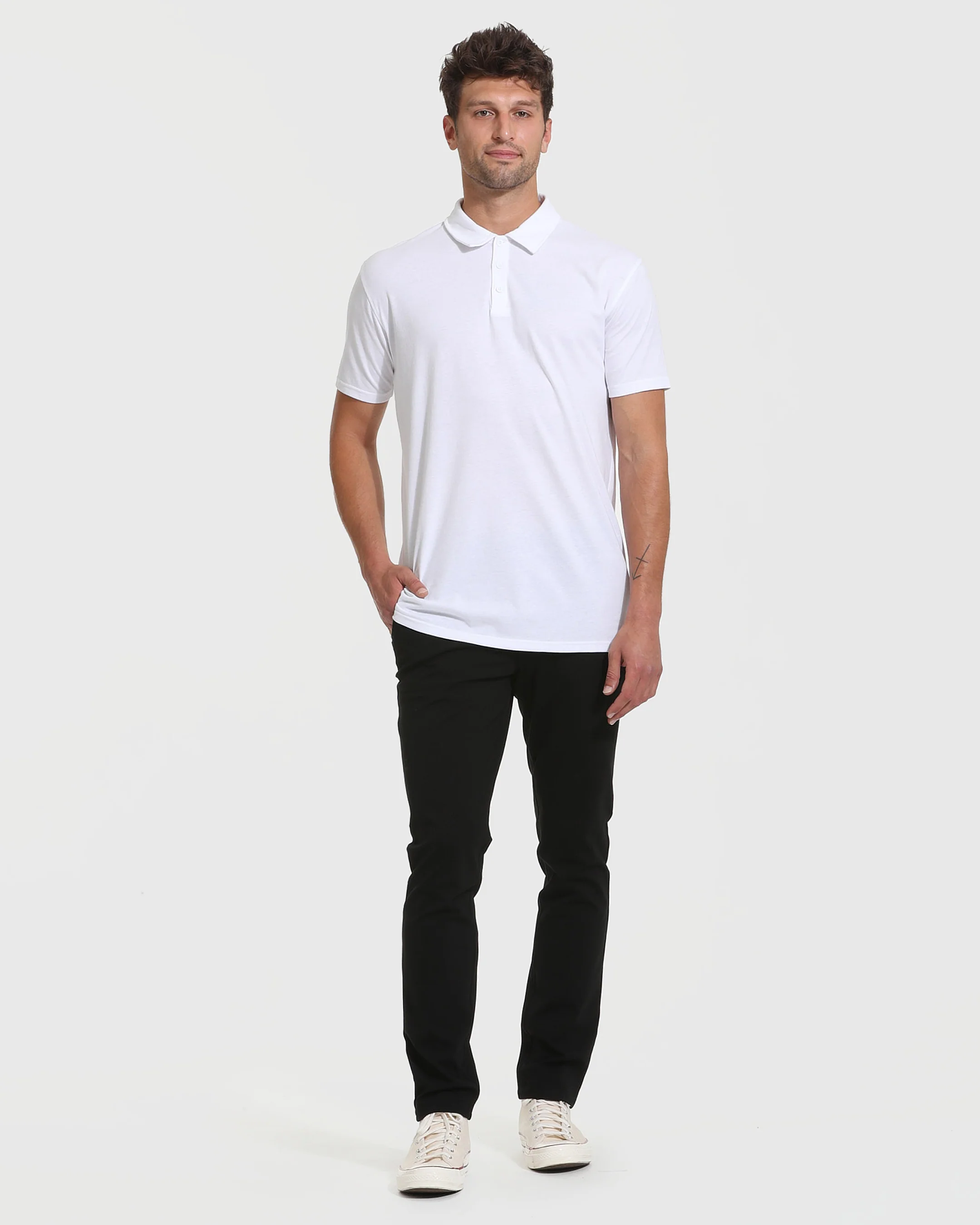 All White Tall Classic Polo 10-Pack - Image 5