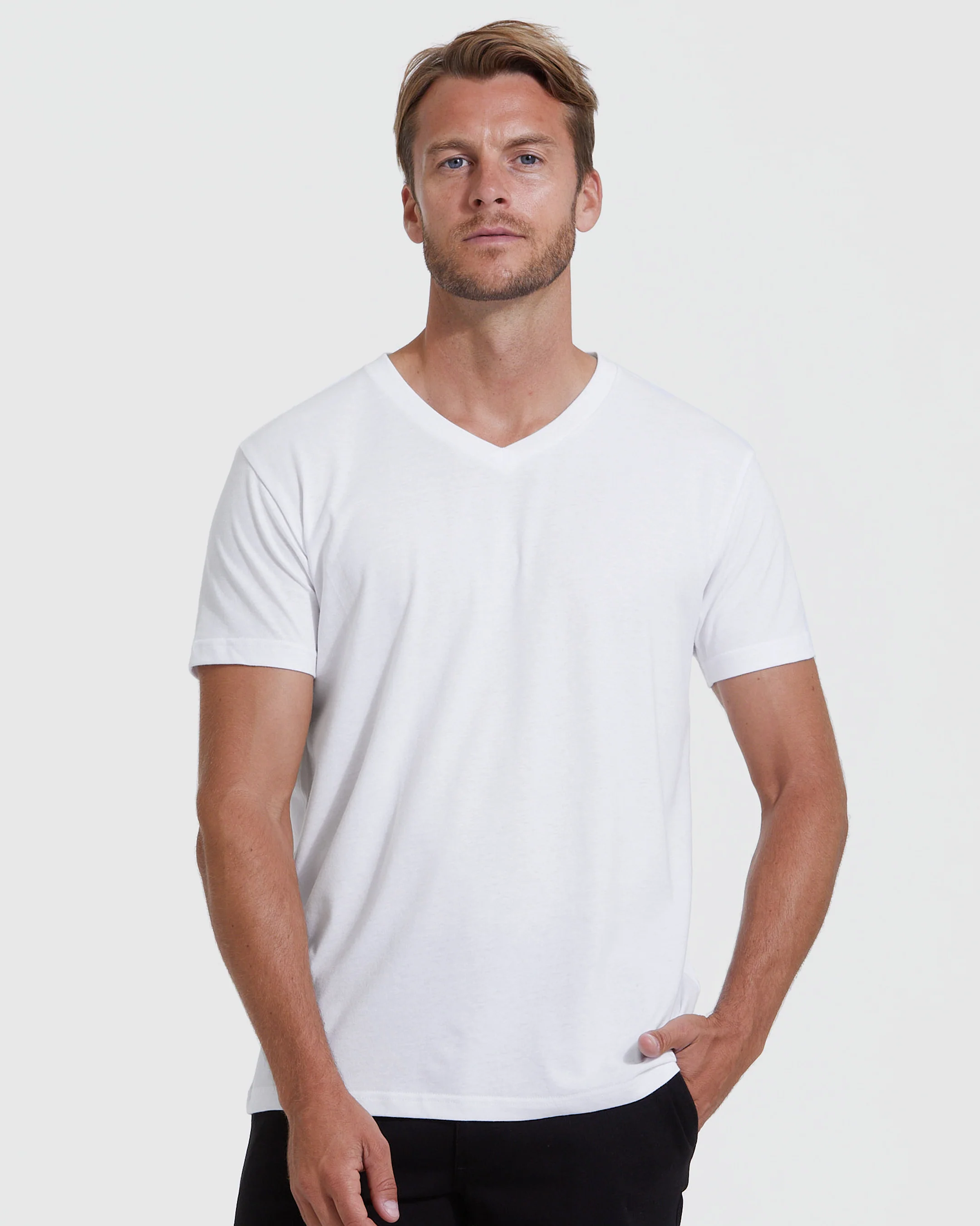White Classic V-Neck 6-Pack - Image 2