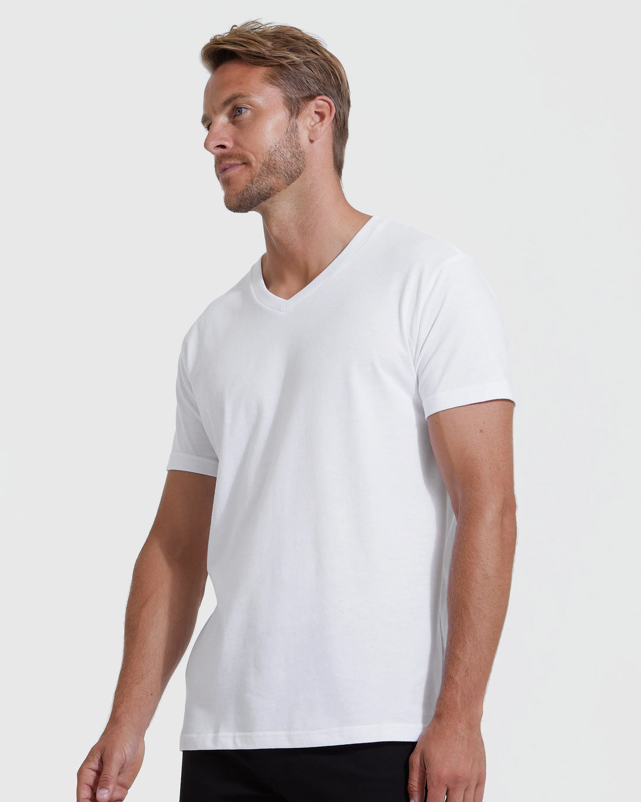 White Classic V-Neck 6-Pack - Image 3