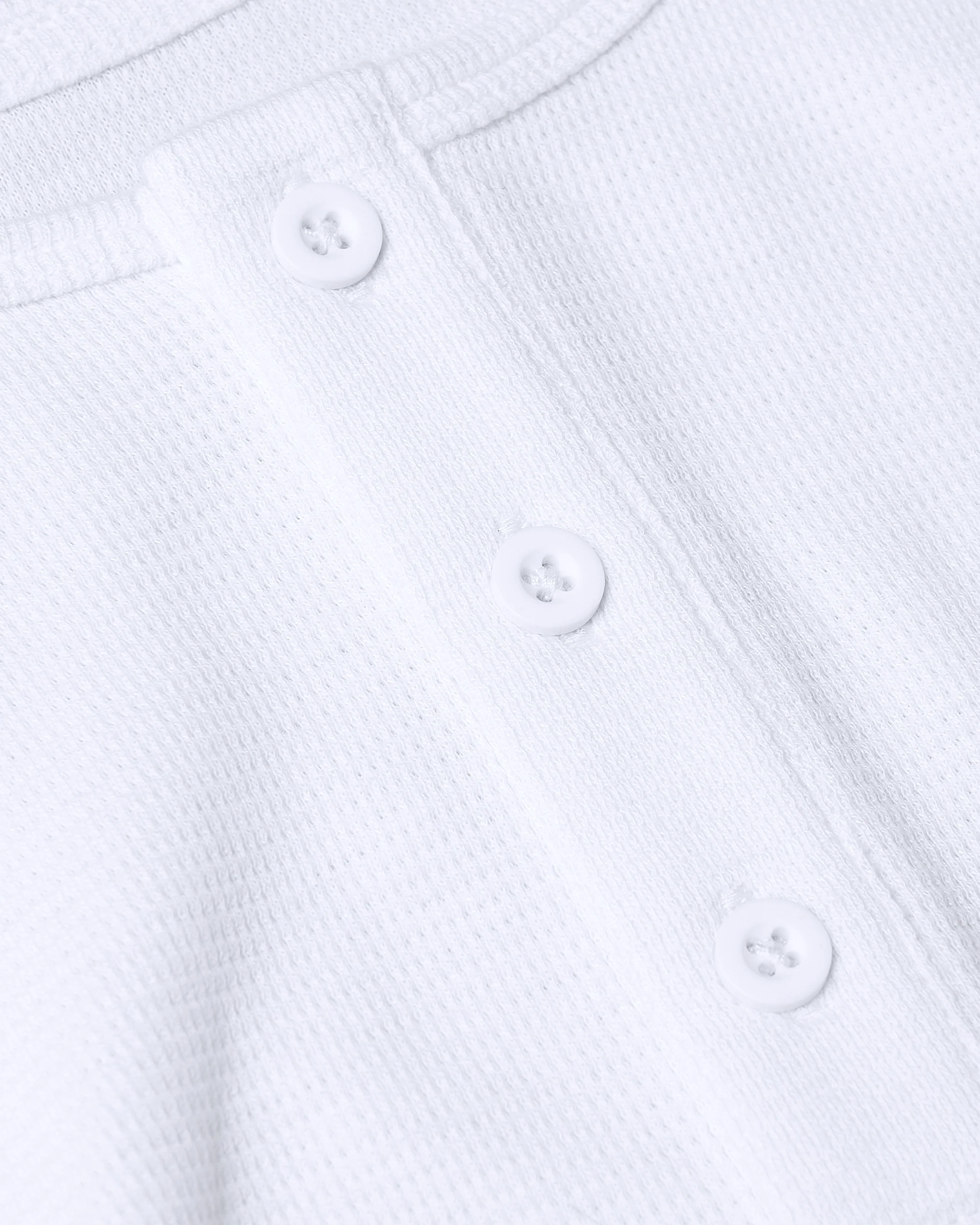 White Waffle Long Sleeve Henley 3-Pack - Image 5