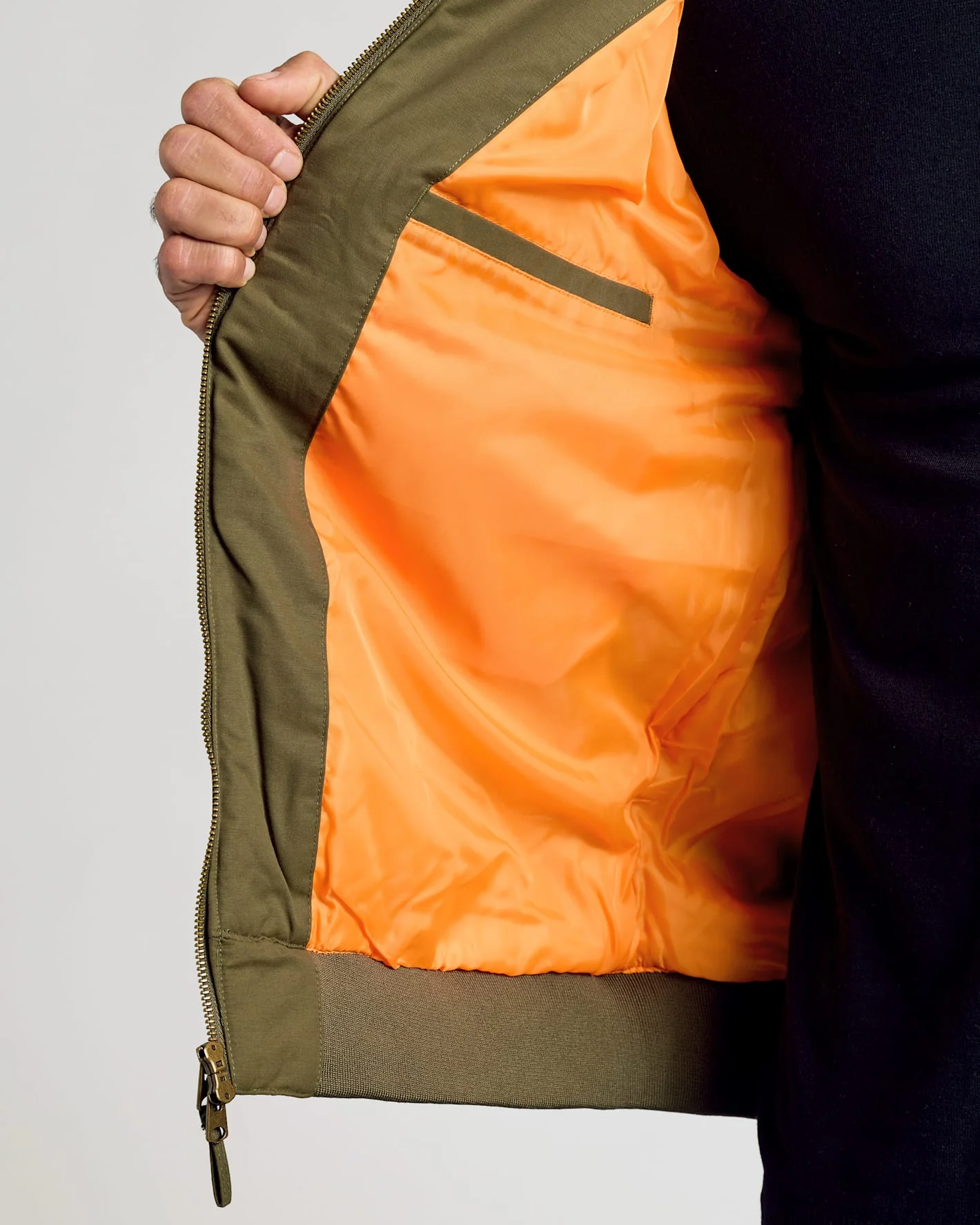Army Green Bomber Jacket - Image 4