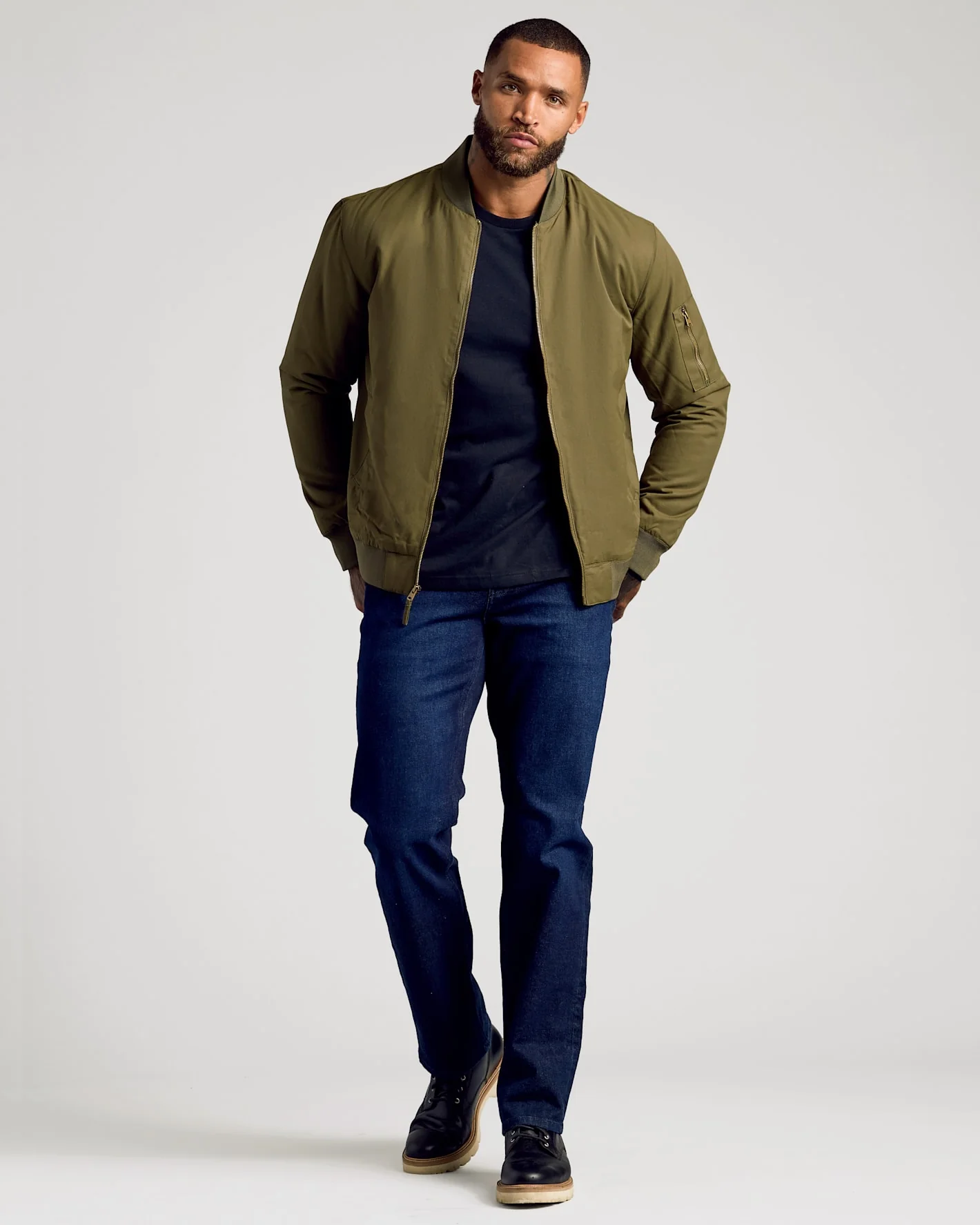 Army Green Bomber Jacket - Image 5