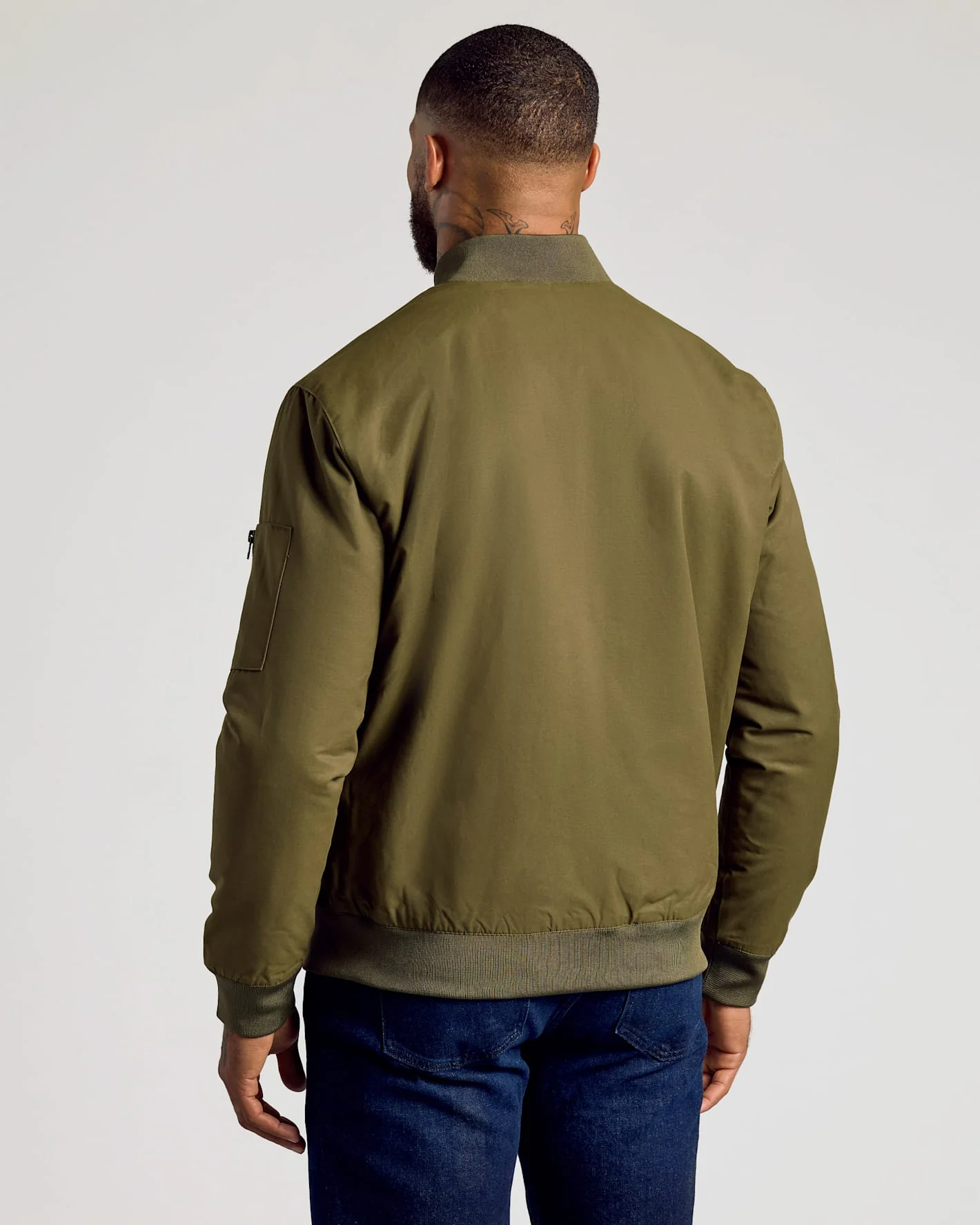 Army Green Bomber Jacket - Image 6