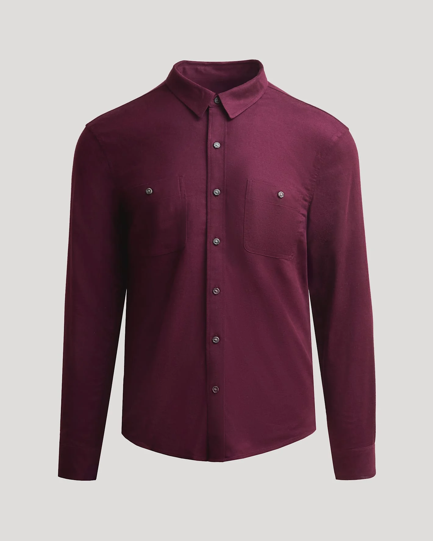Aubergine Long Sleeve Flannel Shirt - Image 2