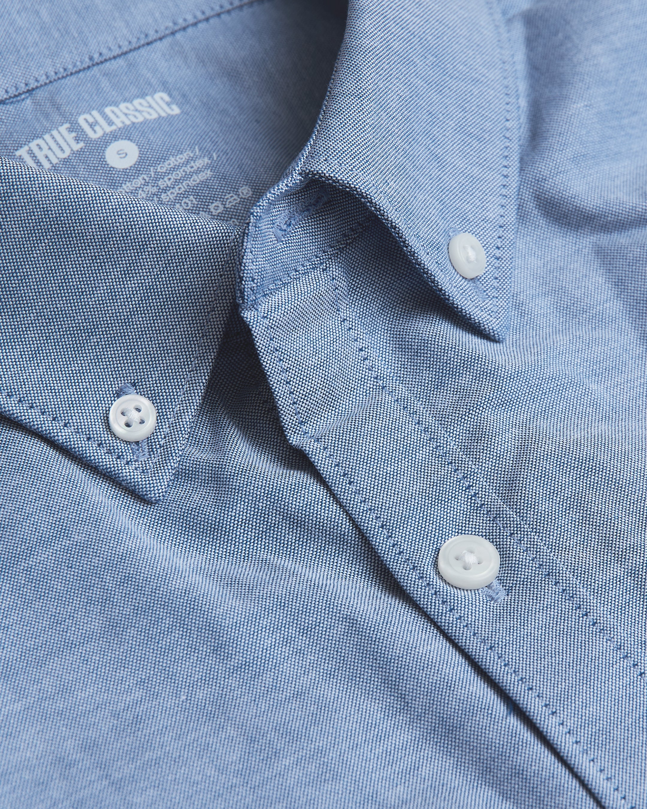 Banker Blue Stretch Oxford Long Sleeve Shirt - Image 8