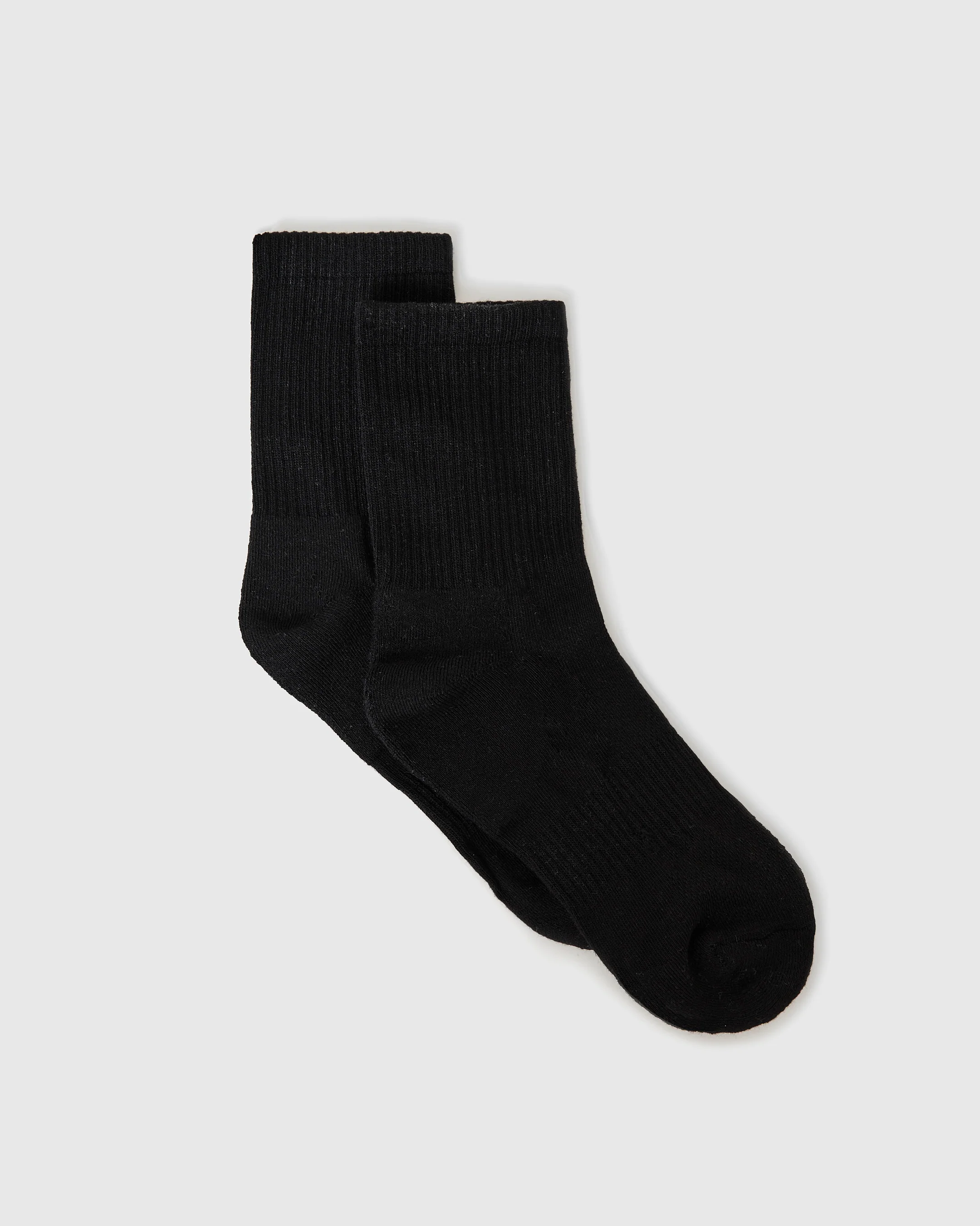 Black Half Crew Socks 3-Pack - Image 4