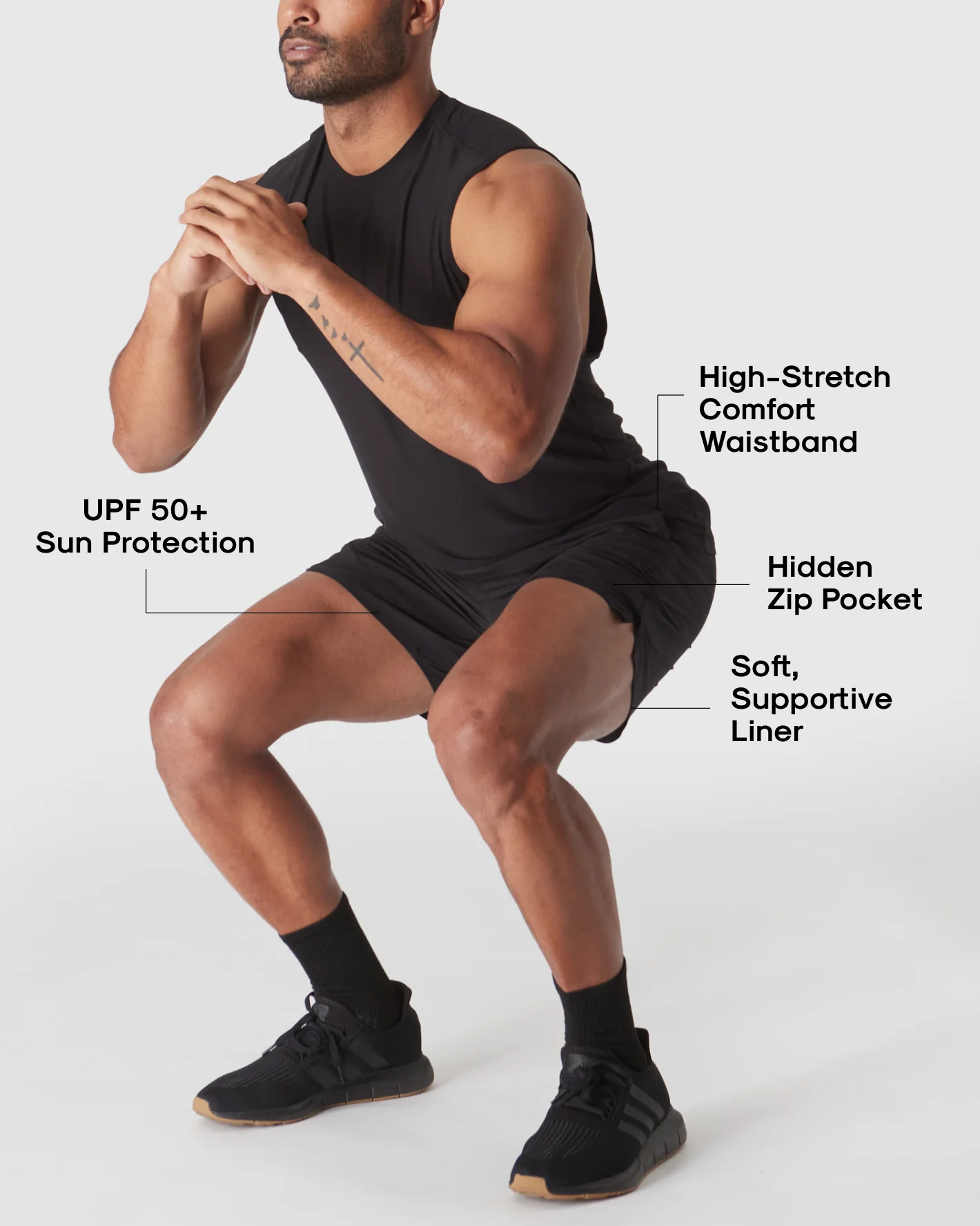Black 2 In 1 Training Short - Image 3