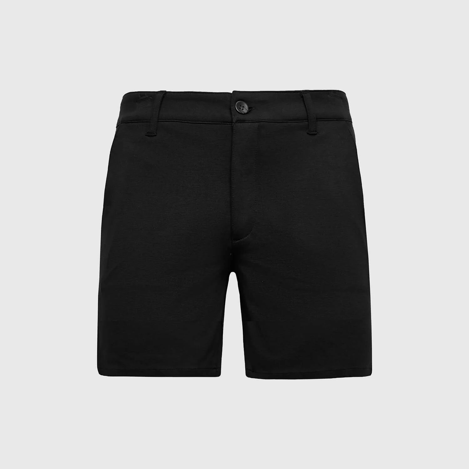 7" Black Comfort Knit Chino Shorts - Image 2