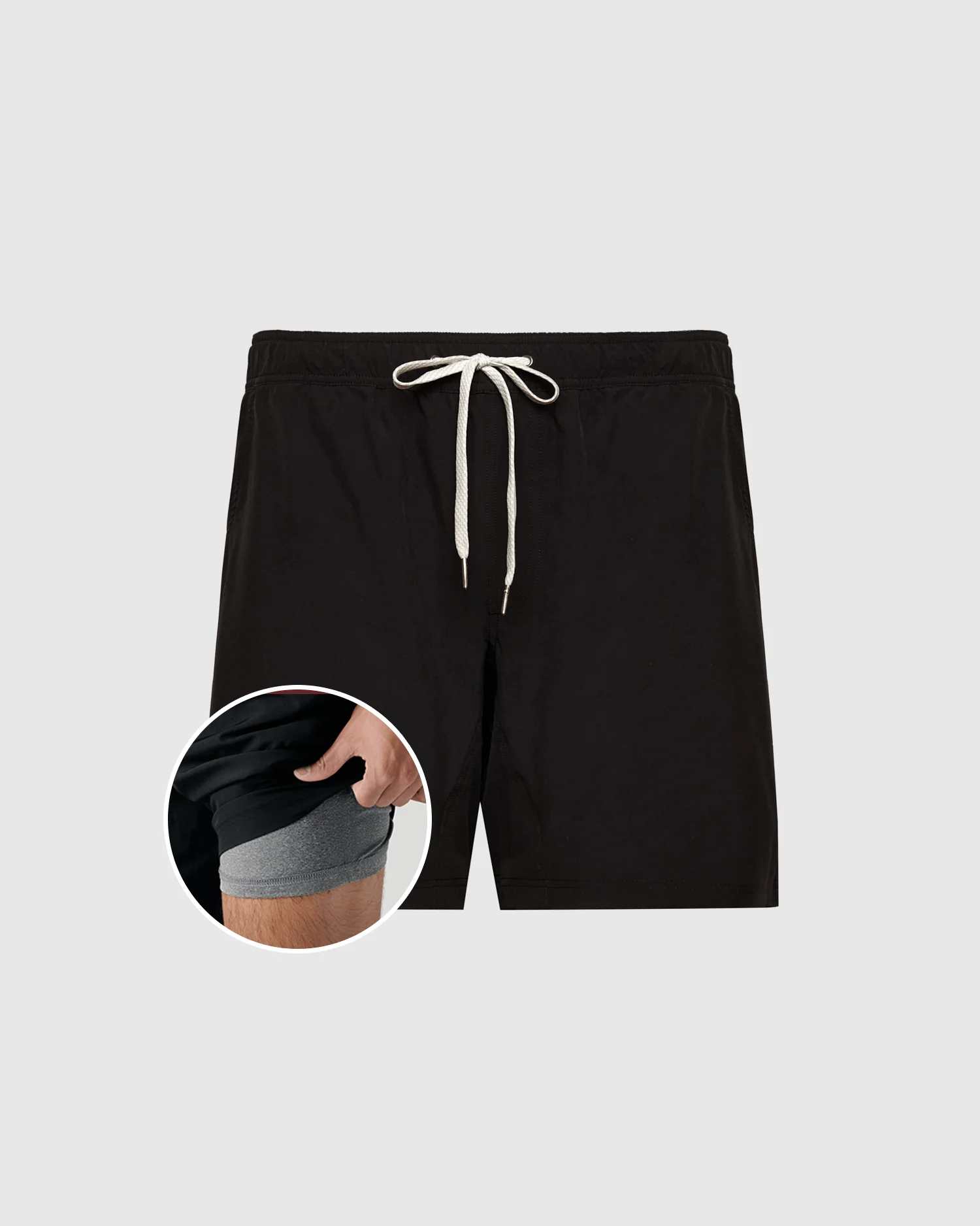 Black Active Quick Dry Shorts with Liner - Image 2