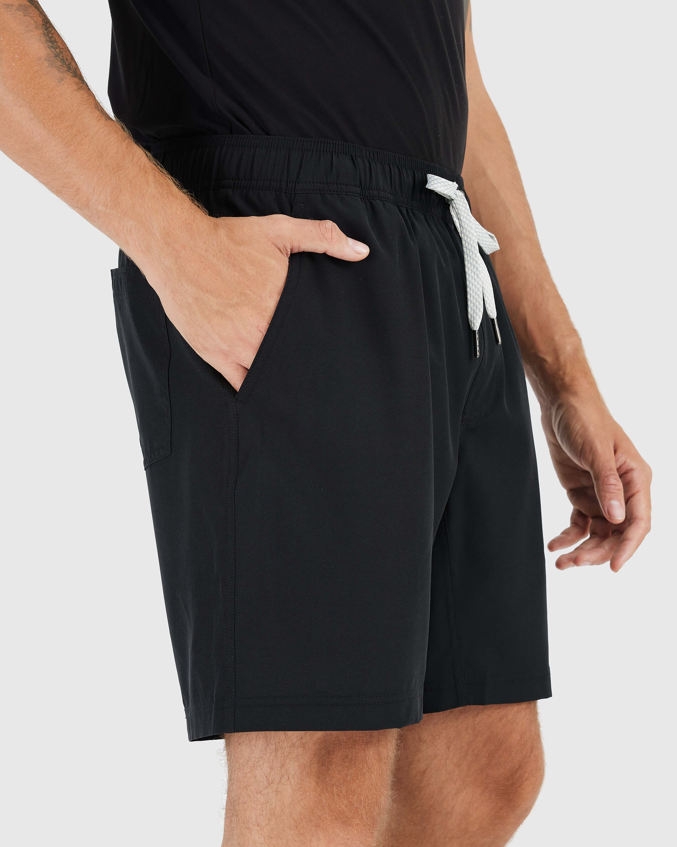 Black Active Quick Dry Shorts with Liner - Image 7