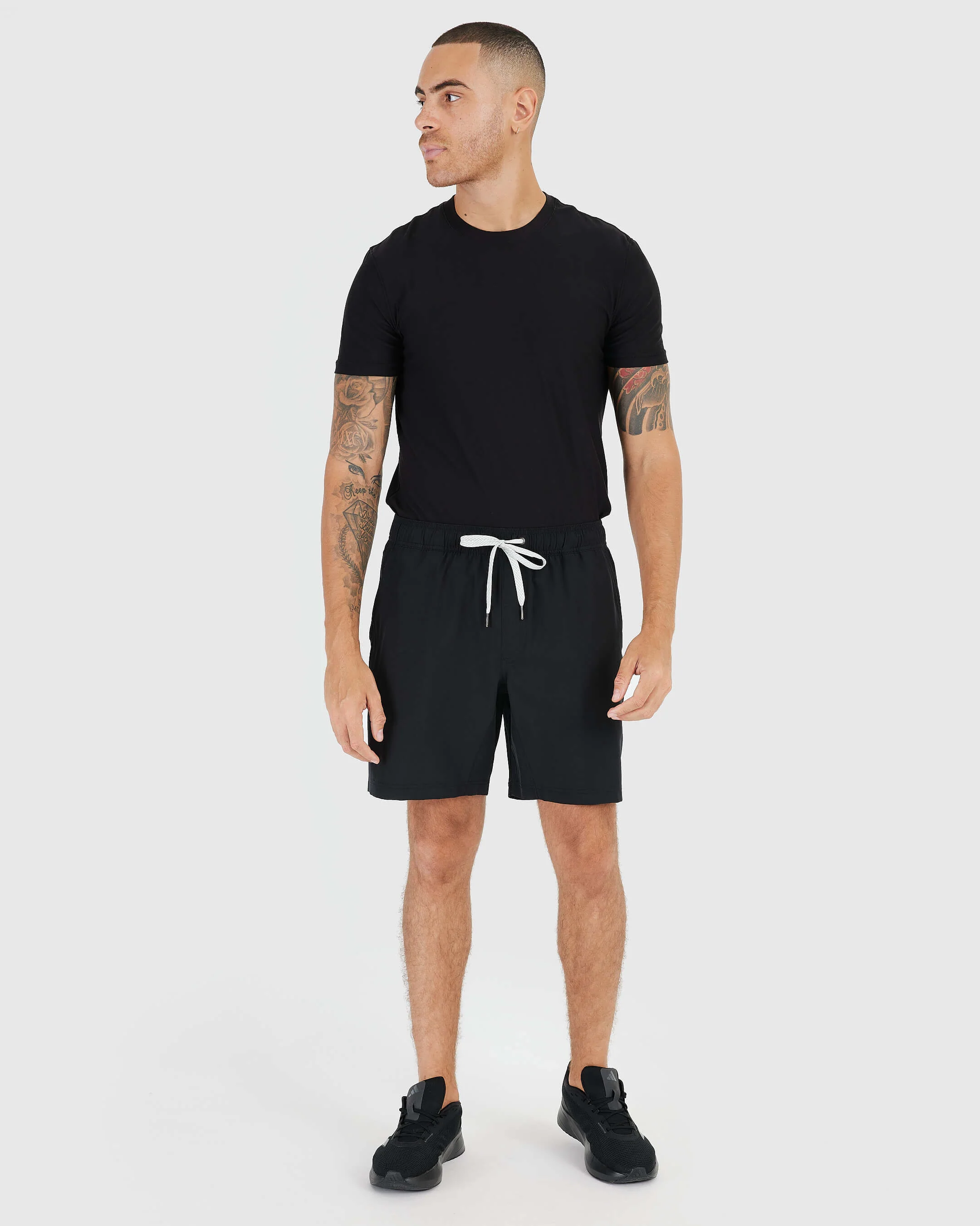 Black Active Quick Dry Shorts with Liner - Image 8