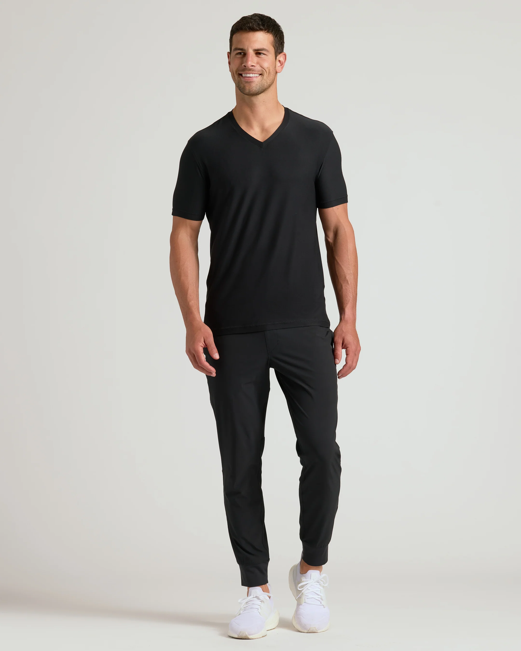 Black Active V-Neck - Image 3