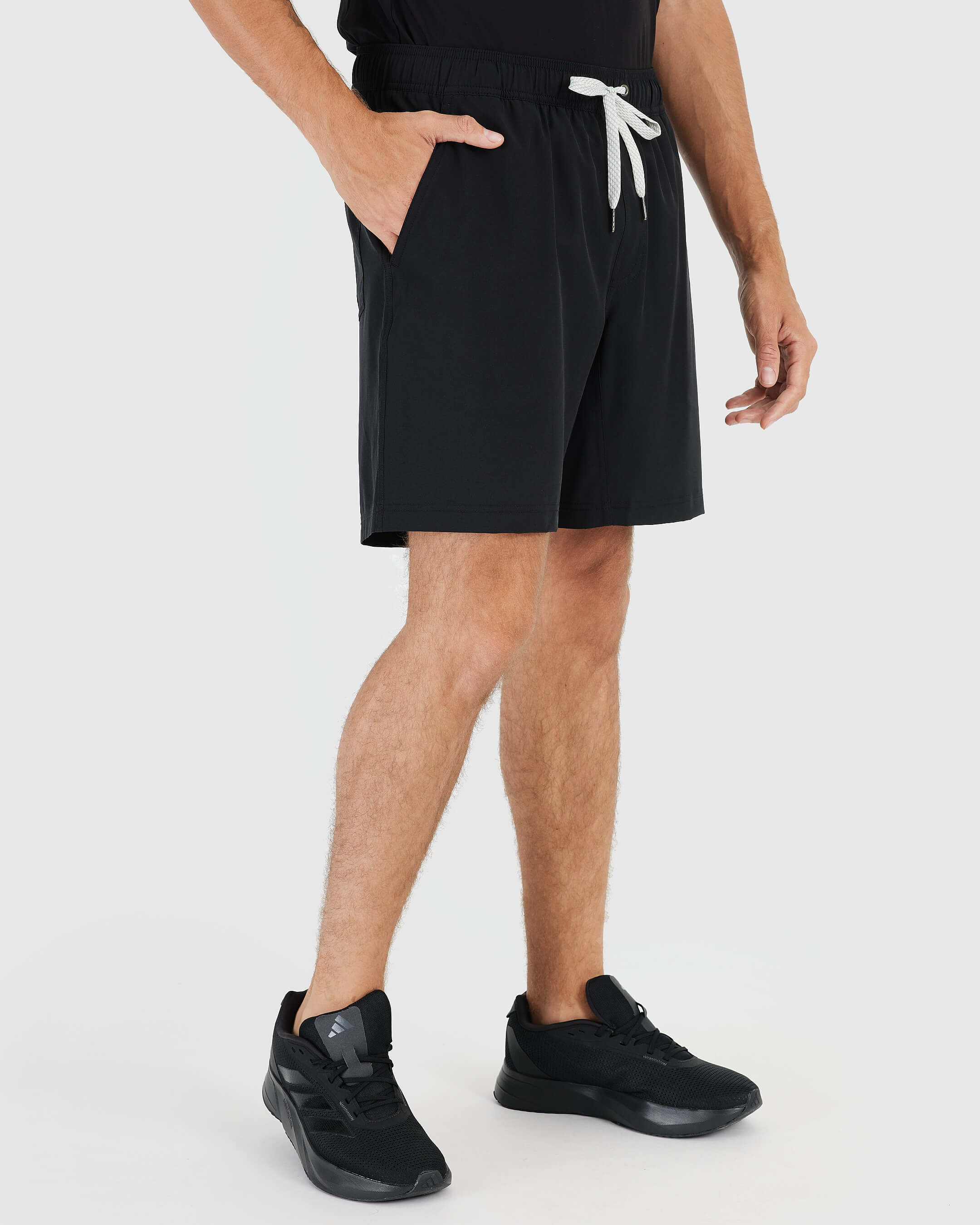 Black and Carbon Active Quick Dry Shorts with Liner 2-Pack - Image 2