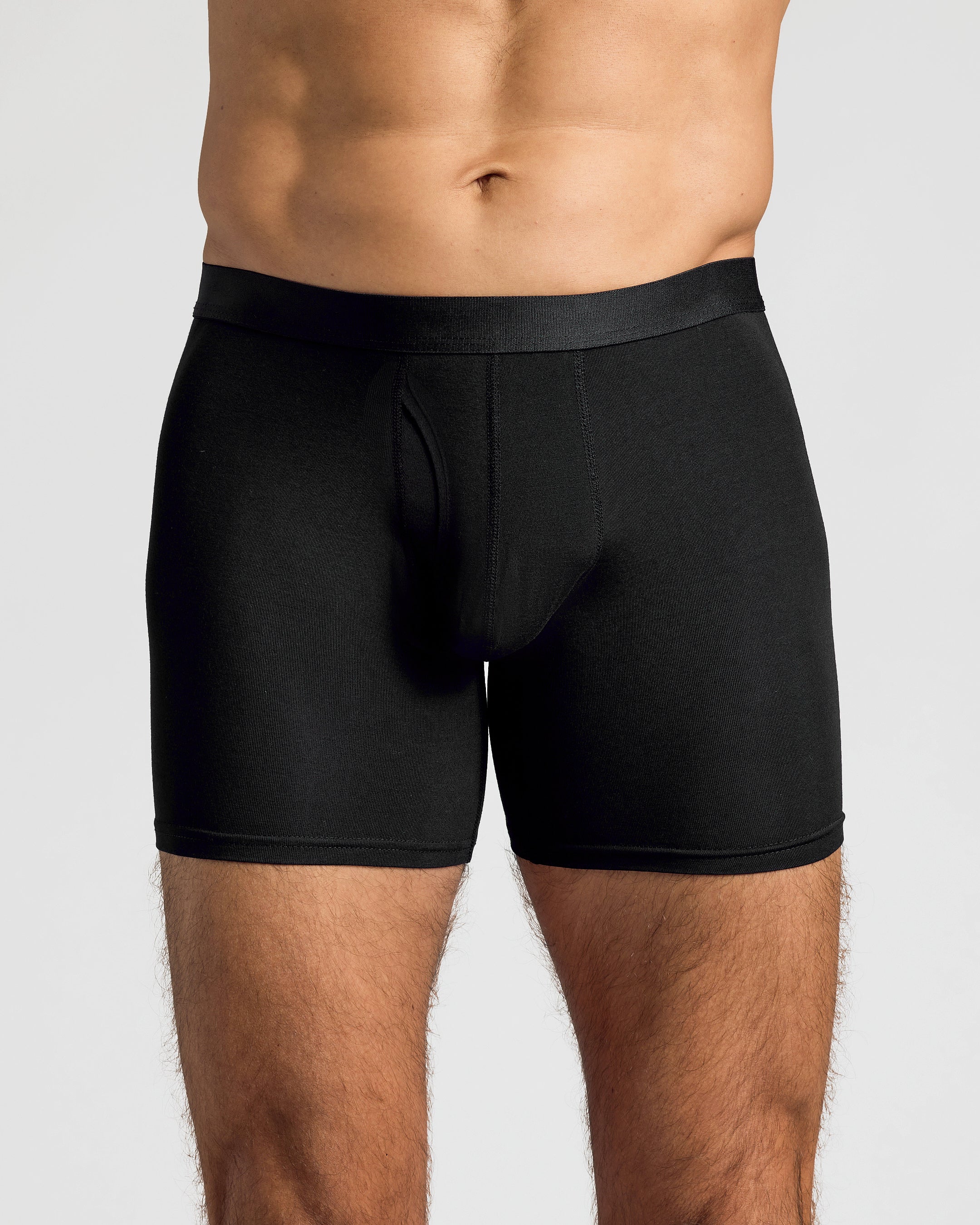 Black Boxer Briefs W/ Fly 6-Pack 2025 - Image 2